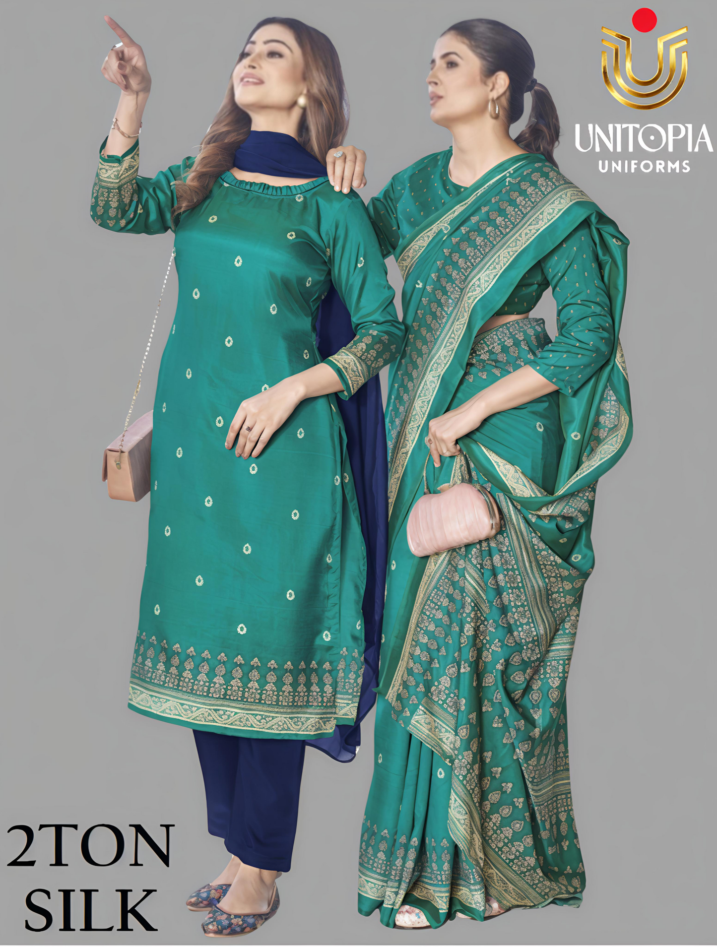 2TON SILK / UNIFORM SAREE (2203)