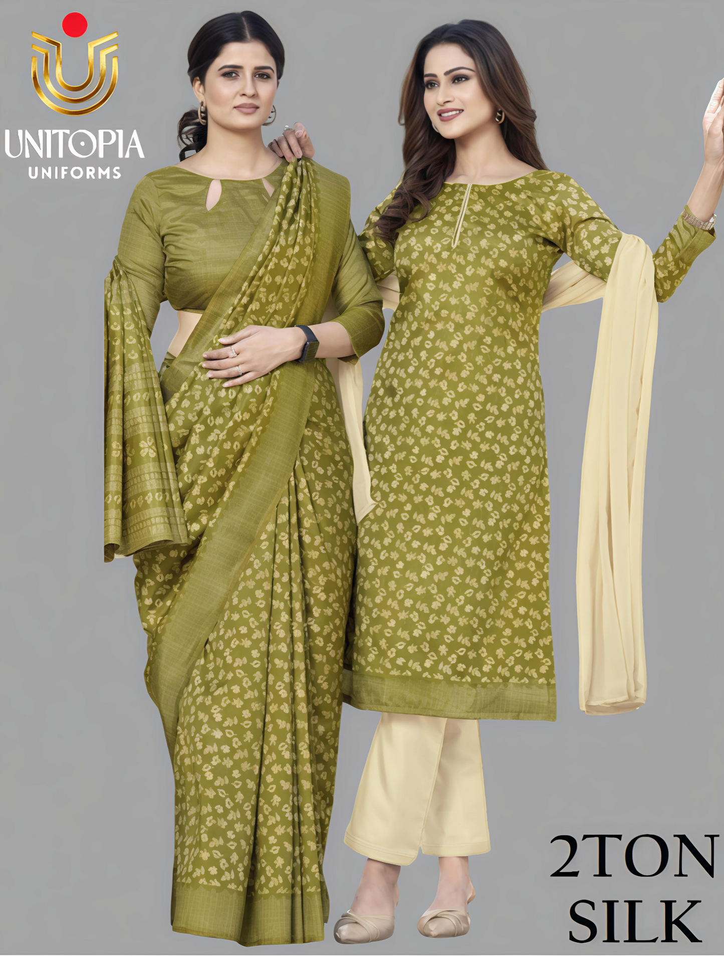 2TON SILK / UNIFORM SAREE (2209)