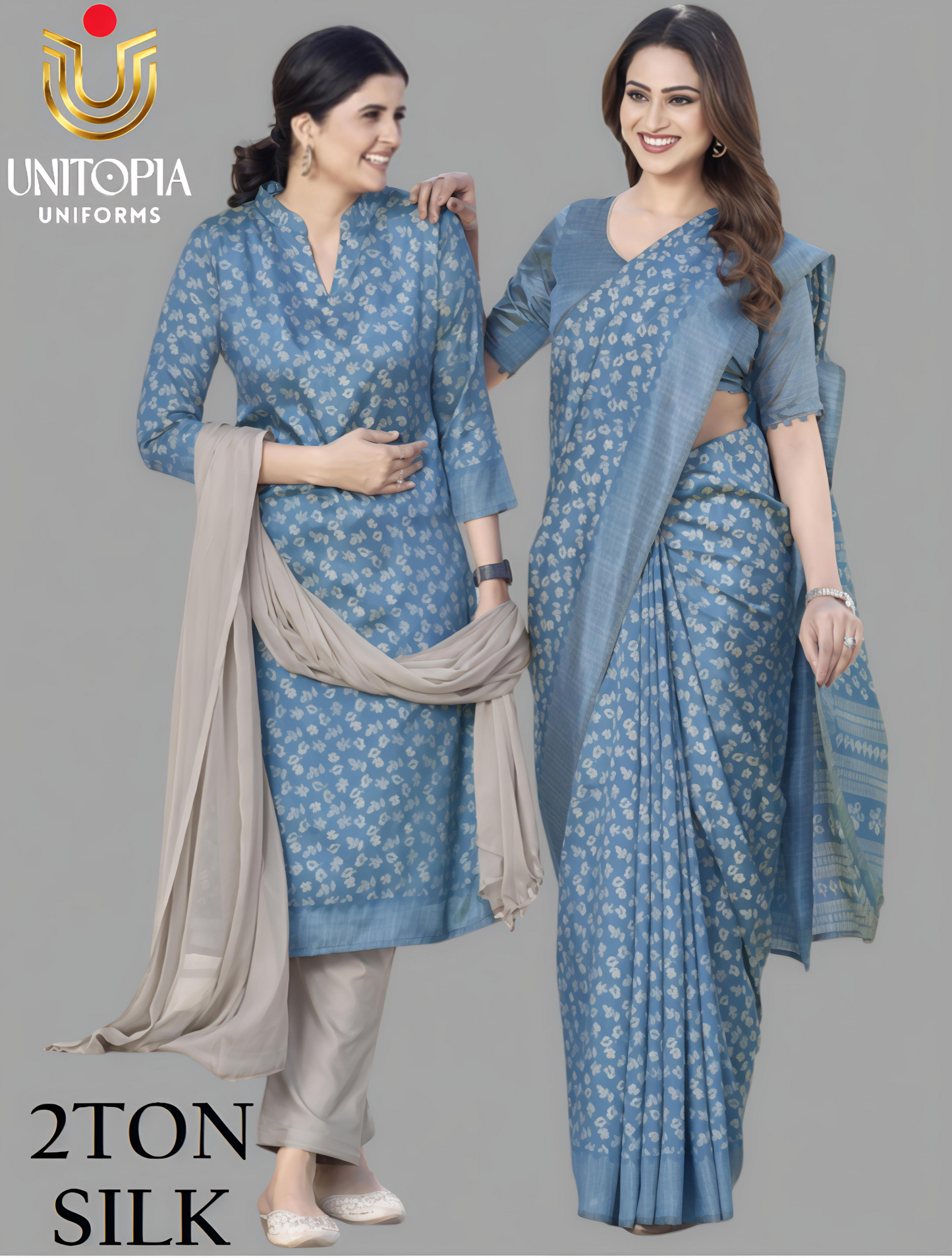 2TON SILK / UNIFORM SAREE (2209,2210)