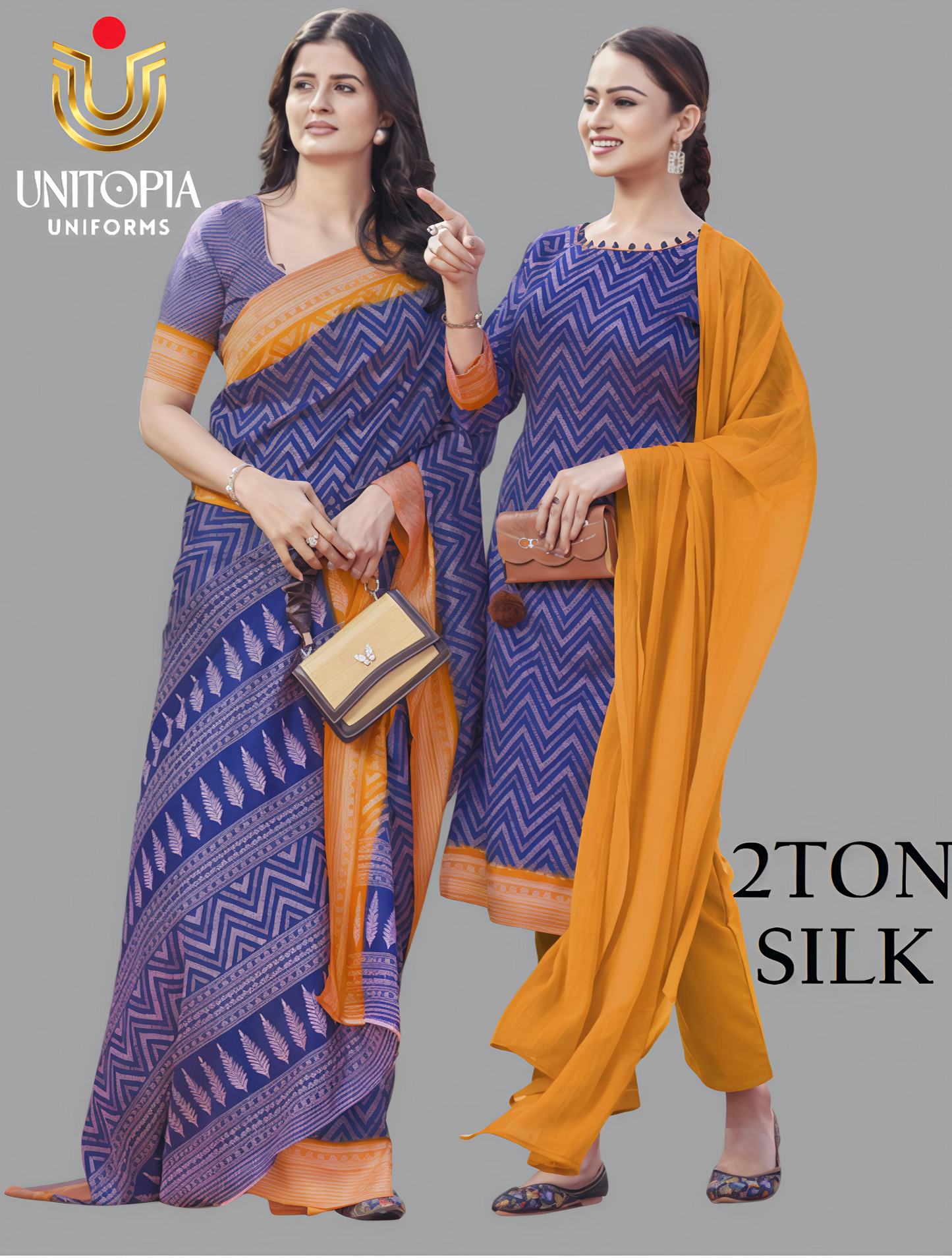 2TON SILK / UNIFORM SAREE (2217)