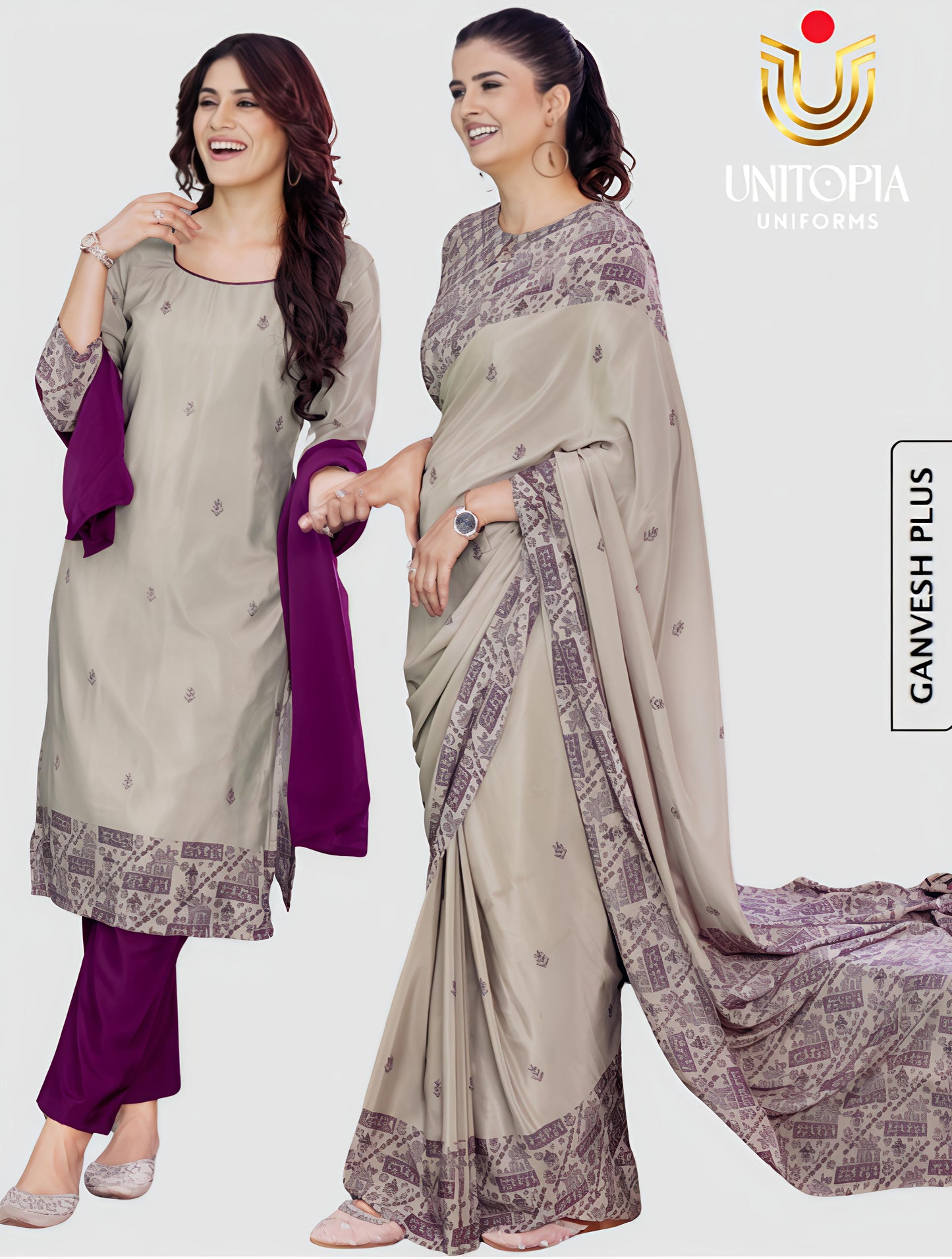 GANVESH / UNIFORM SAREE (GP9165)