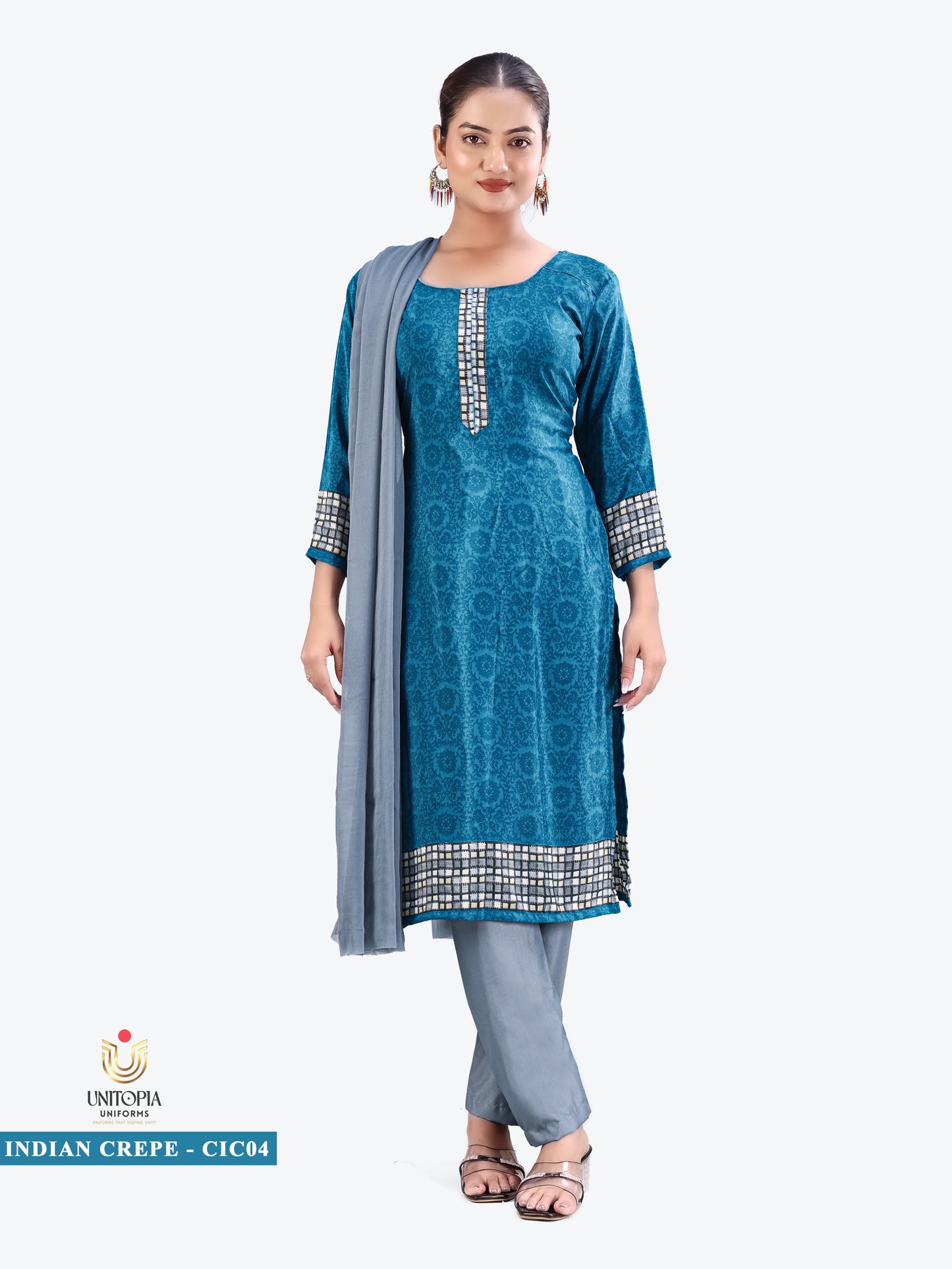 INDIAN CREPE / UNIFORM SAREES & SUIT (IC03,04)