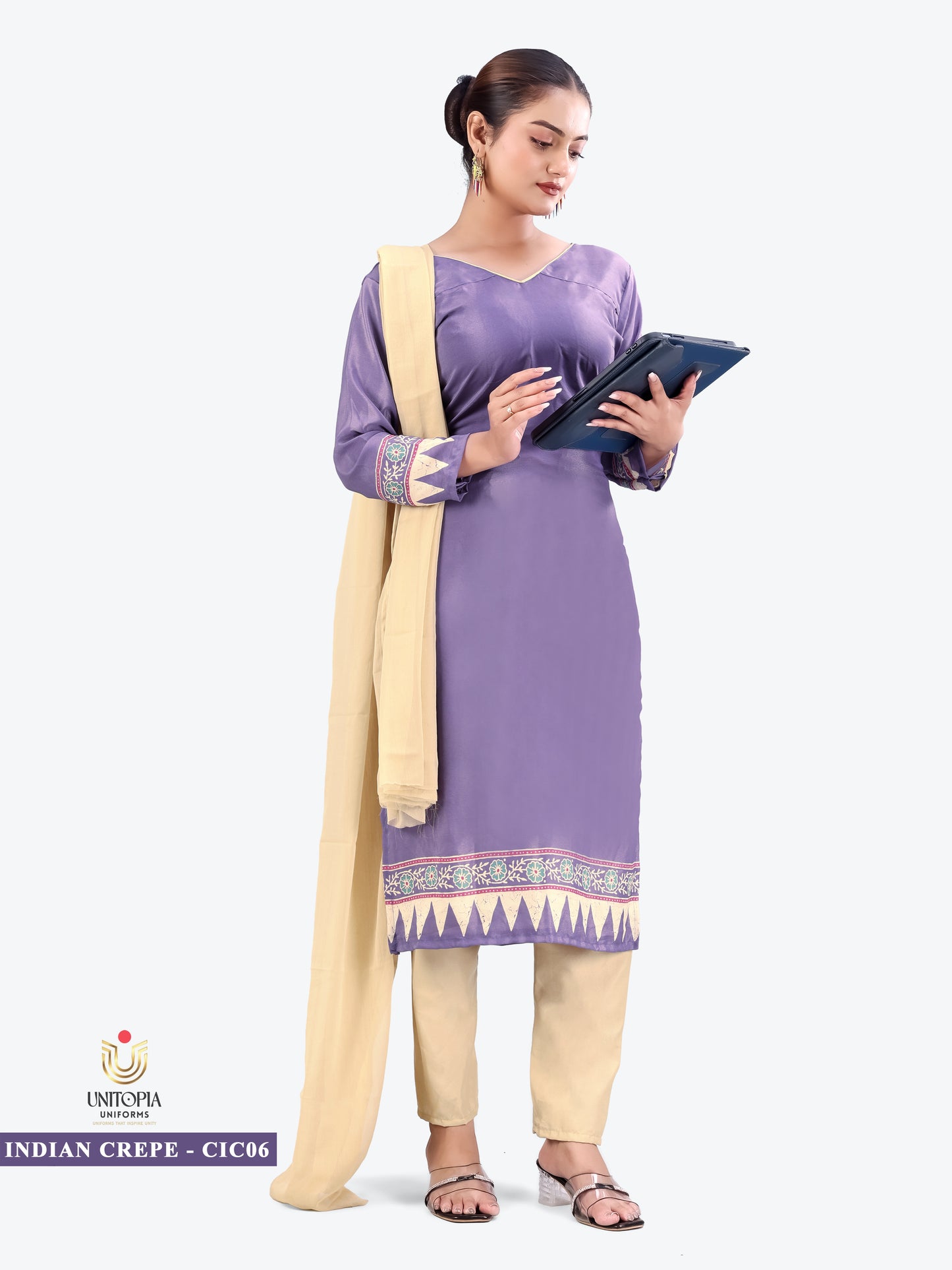 INDIAN CREPE / UNIFORM SAREES & SUIT (IC05,06)