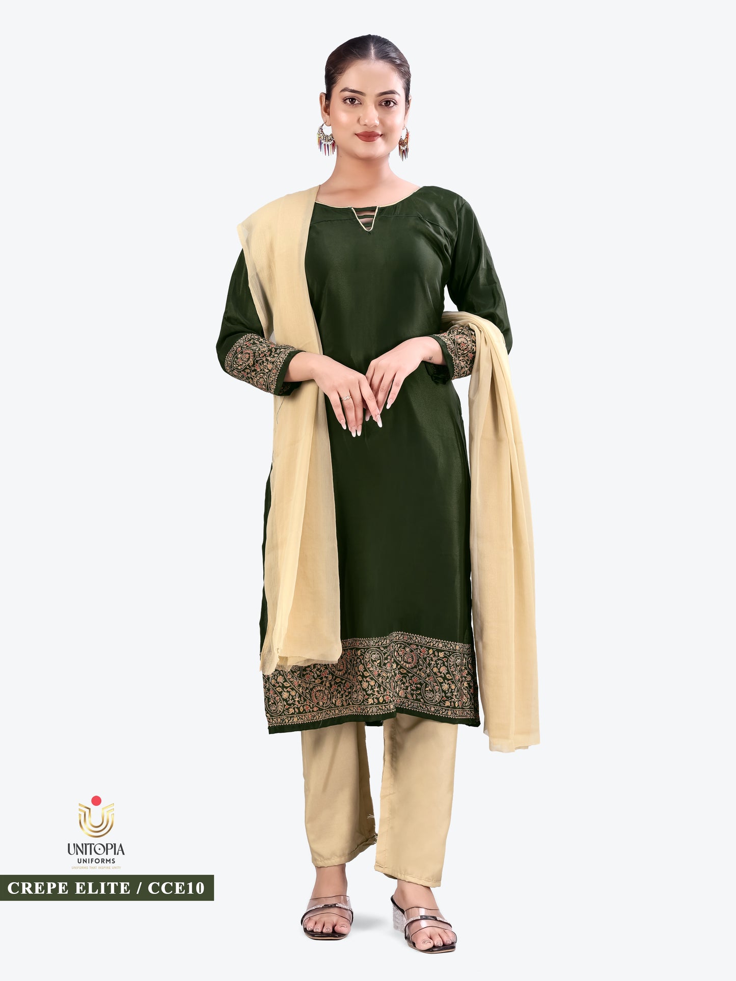 INDIAN CREPE / UNIFORM SAREES & SUIT (IC09,10)
