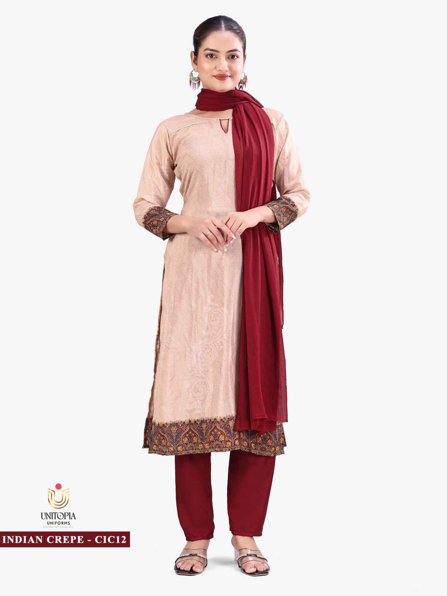 INDIAN CREPE / UNIFORM SAREES & SUIT (IC11,12)