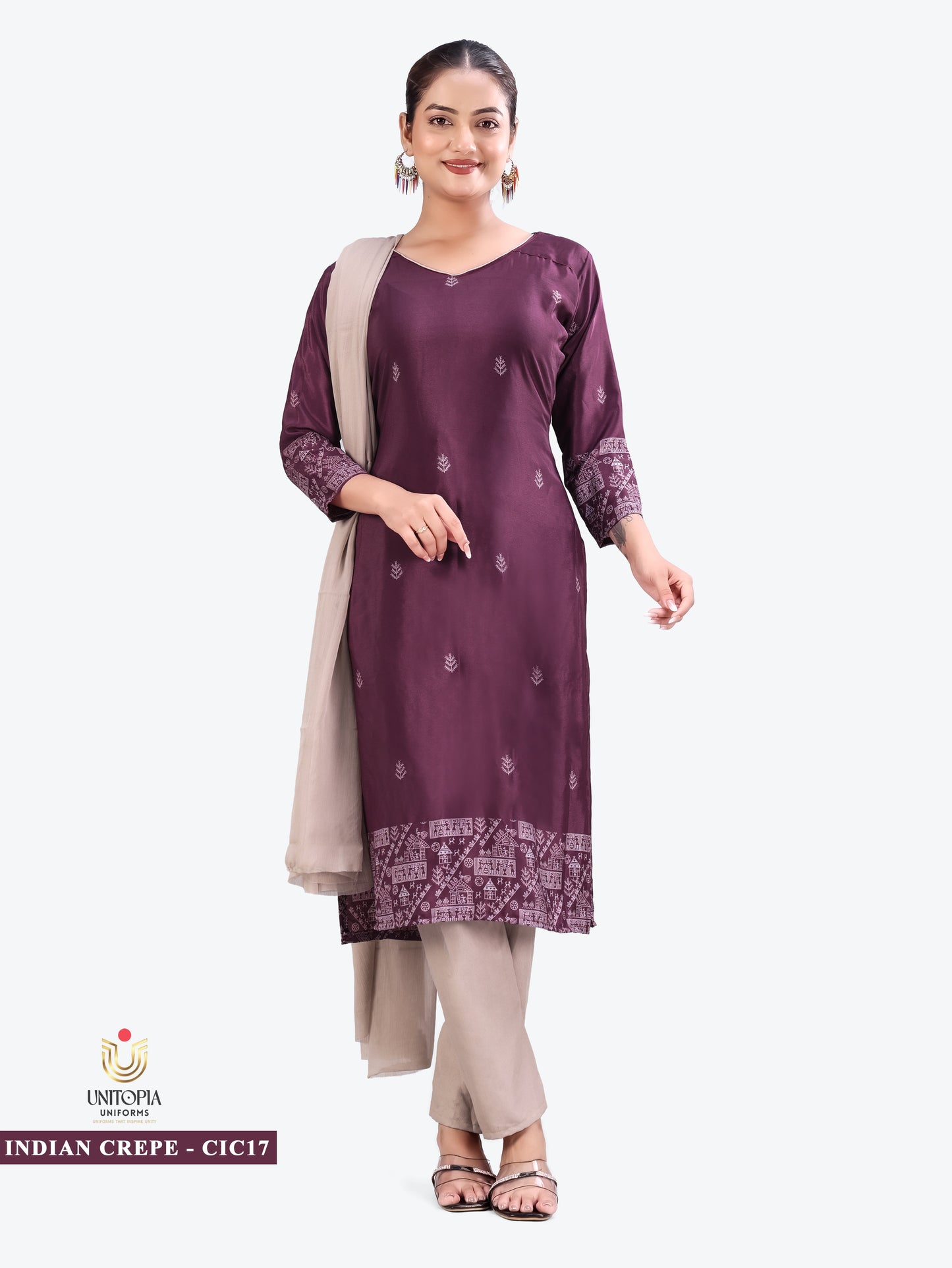 INDIAN CREPE / UNIFORM SAREES & SUIT (IC17)