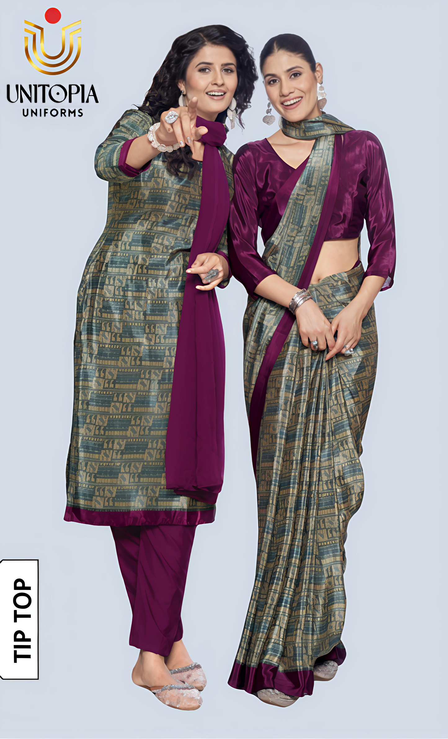TIP TOP / UNIFORM SAREE (TT3375)