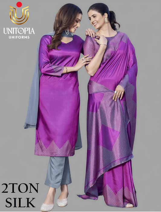 2TON SILK / UNIFORM SAREE  (2219)