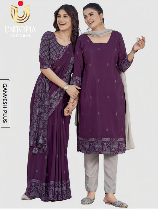 GANVESH / UNIFORM SAREE (GP9165)