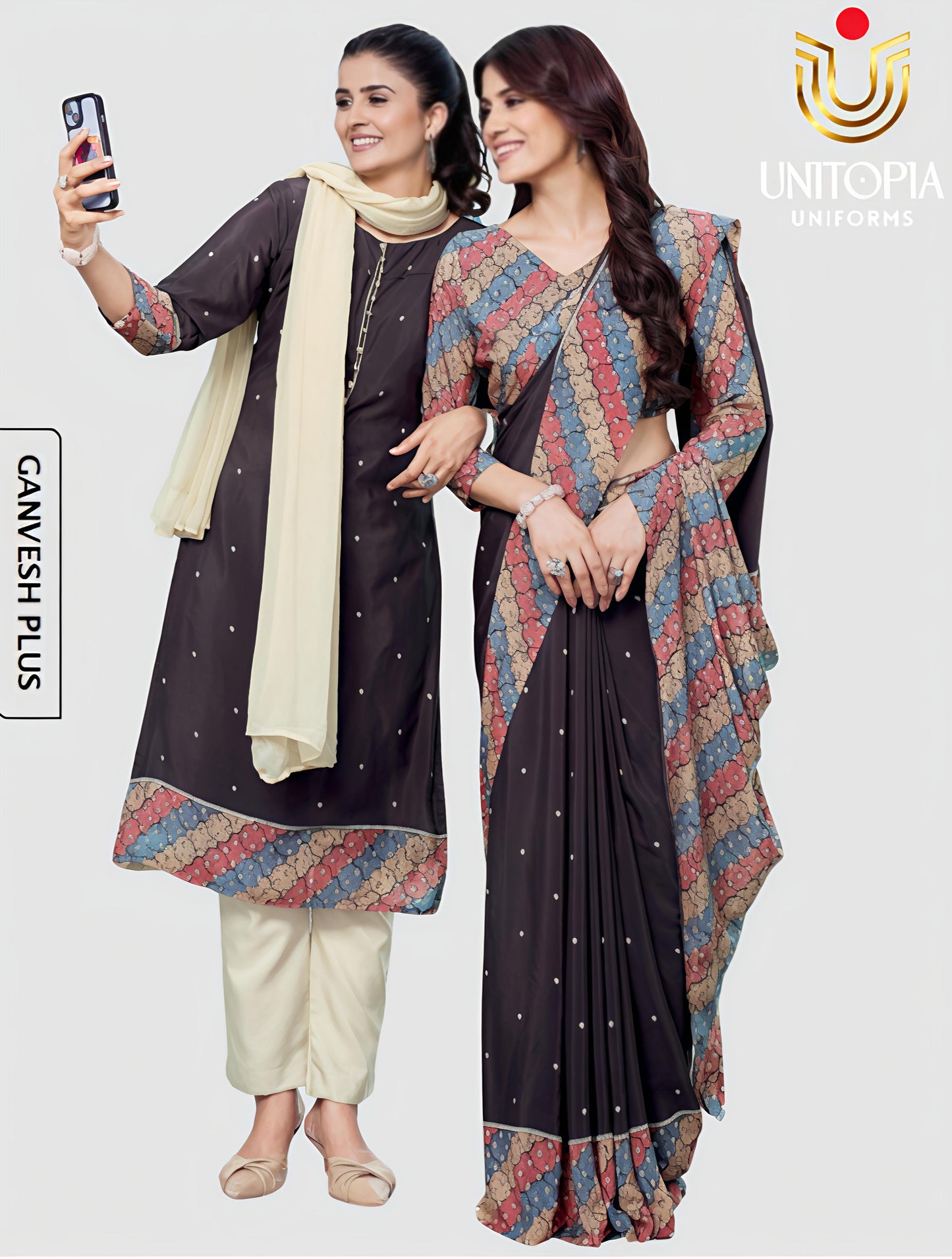 GANVESH / UNIFORM SAREE (GP9169)