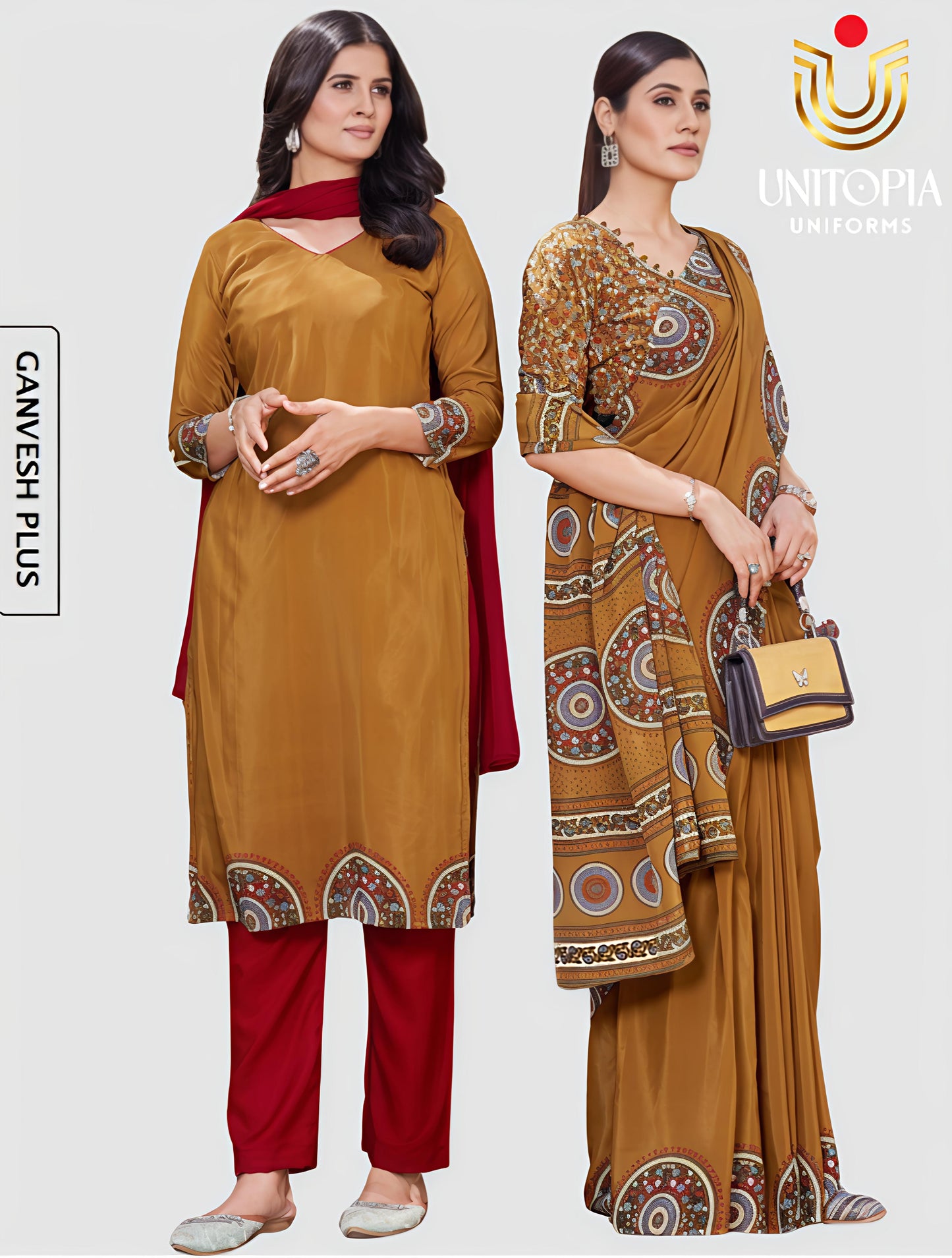 GANVESH / UNIFORM SAREE (GP9177)