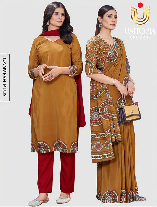 GANVESH / UNIFORM SAREE (GP9177)