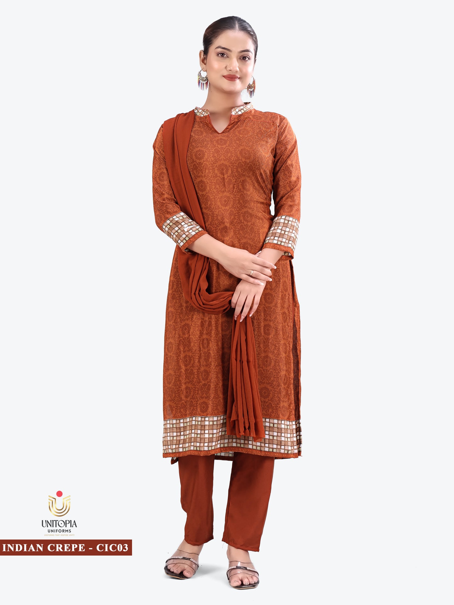 INDIAN CREPE / UNIFORM SAREES & SUIT (IC03,04)