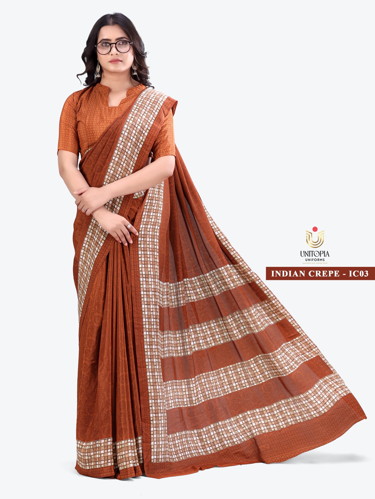 INDIAN CREPE / UNIFORM SAREES & SUIT (IC03,04)