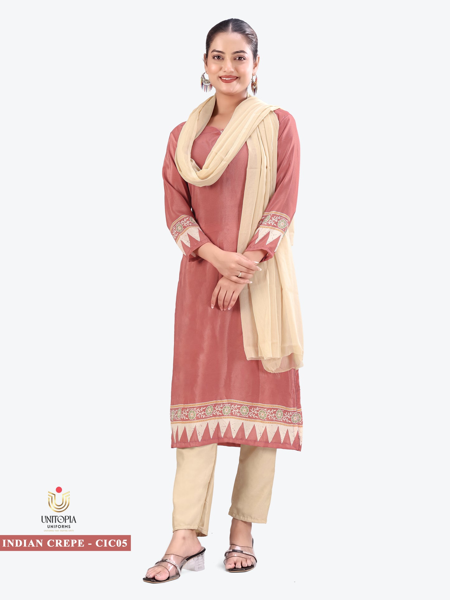 INDIAN CREPE / UNIFORM SAREES & SUIT (IC05,06)
