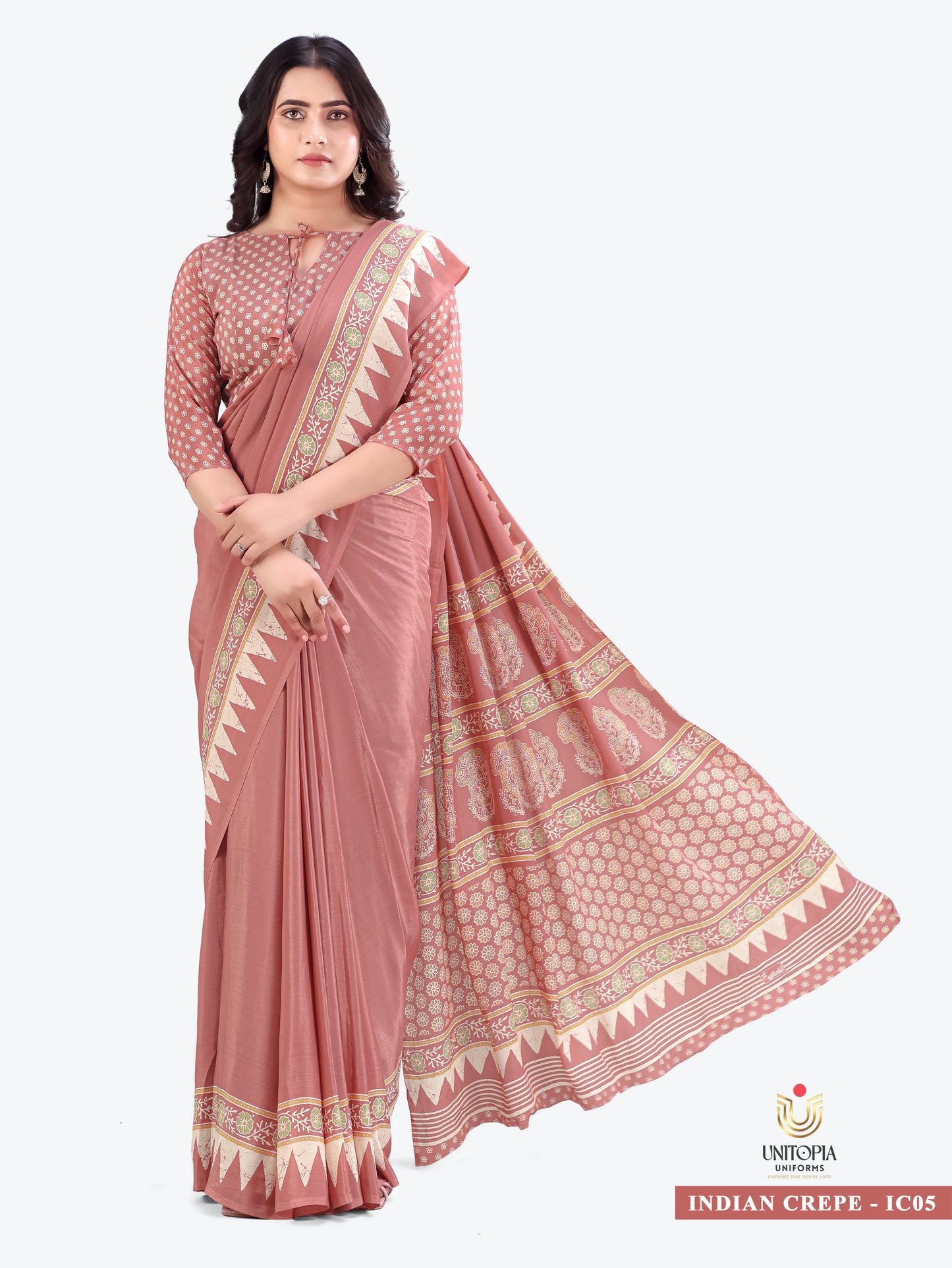 INDIAN CREPE / UNIFORM SAREES & SUIT (IC05,06)