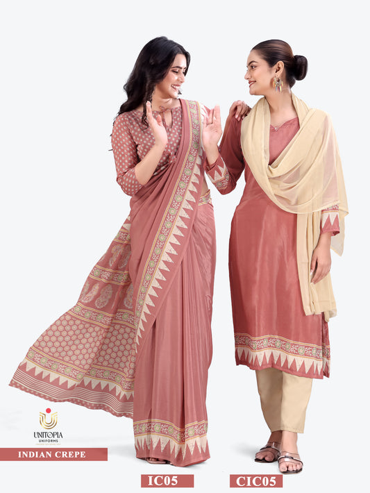 INDIAN CREPE / UNIFORM SAREES & SUIT (IC05,06)
