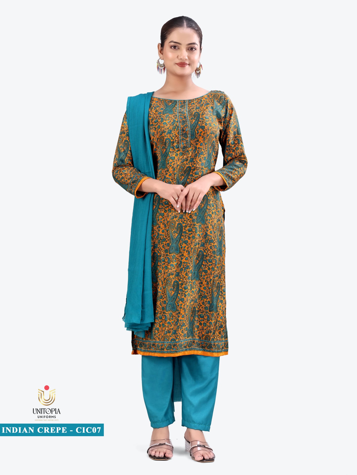 INDIAN CREPE / UNIFORM SAREES & SUIT (IC07,08)