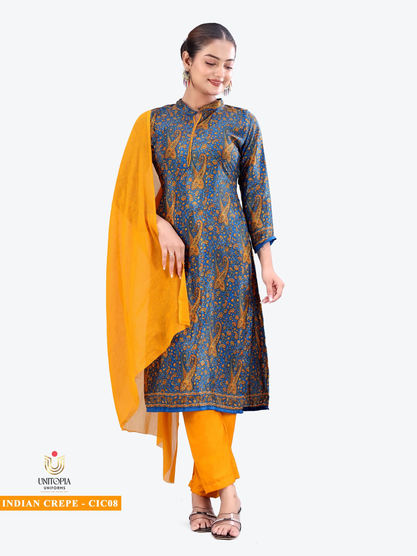 INDIAN CREPE / UNIFORM SAREES & SUIT (IC07,08)