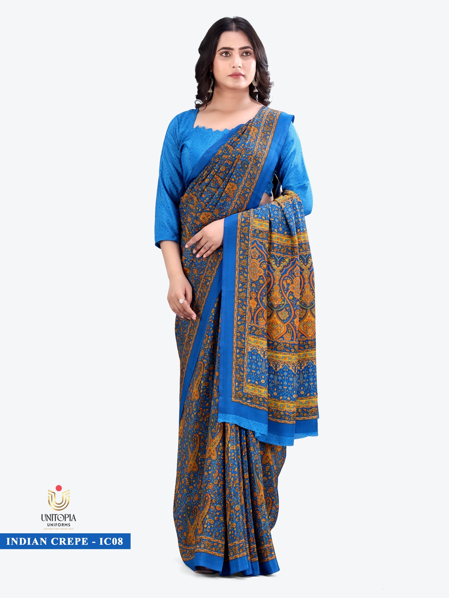 INDIAN CREPE / UNIFORM SAREES & SUIT (IC07,08)