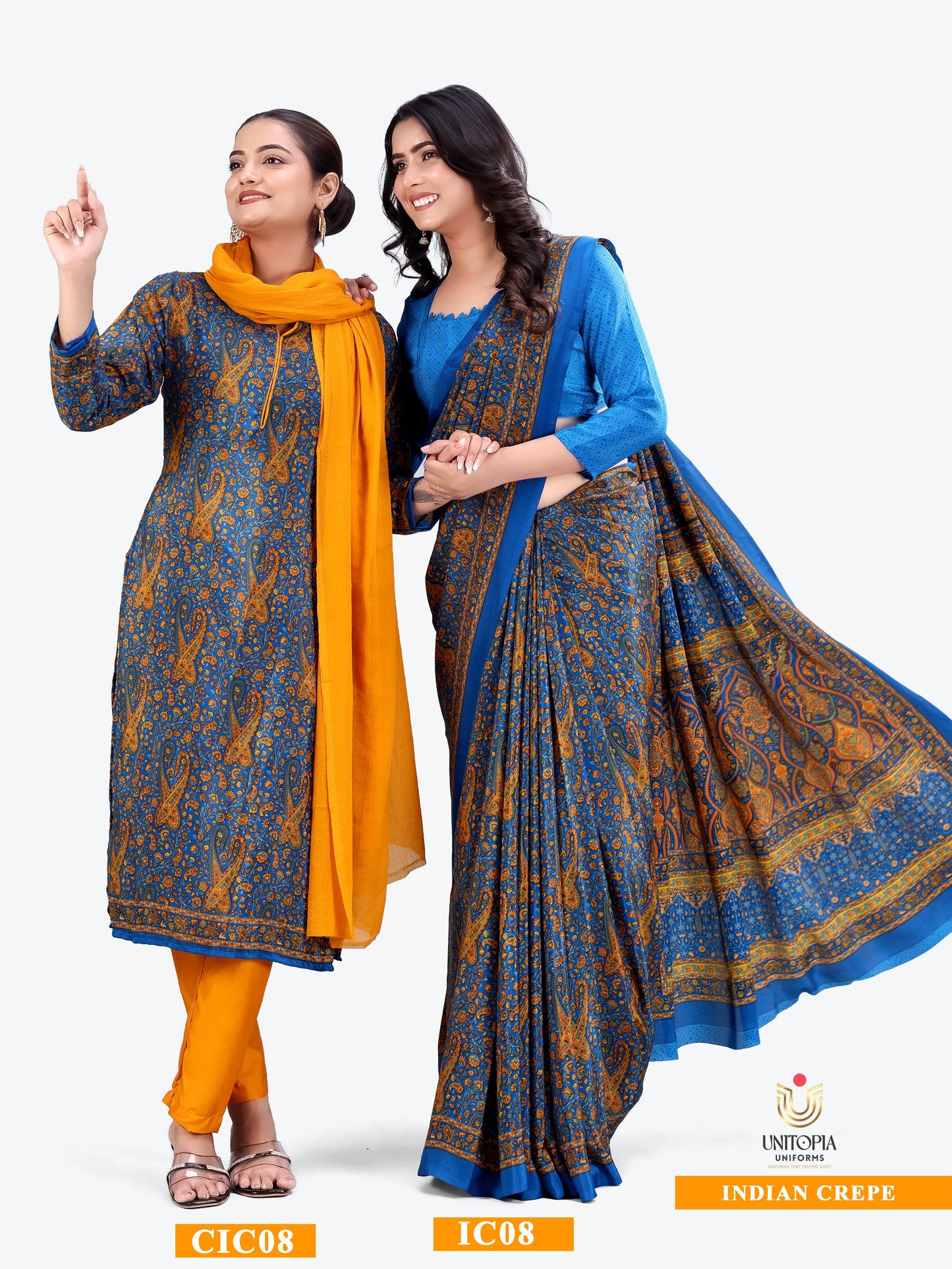 INDIAN CREPE / UNIFORM SAREES & SUIT (IC07,08)