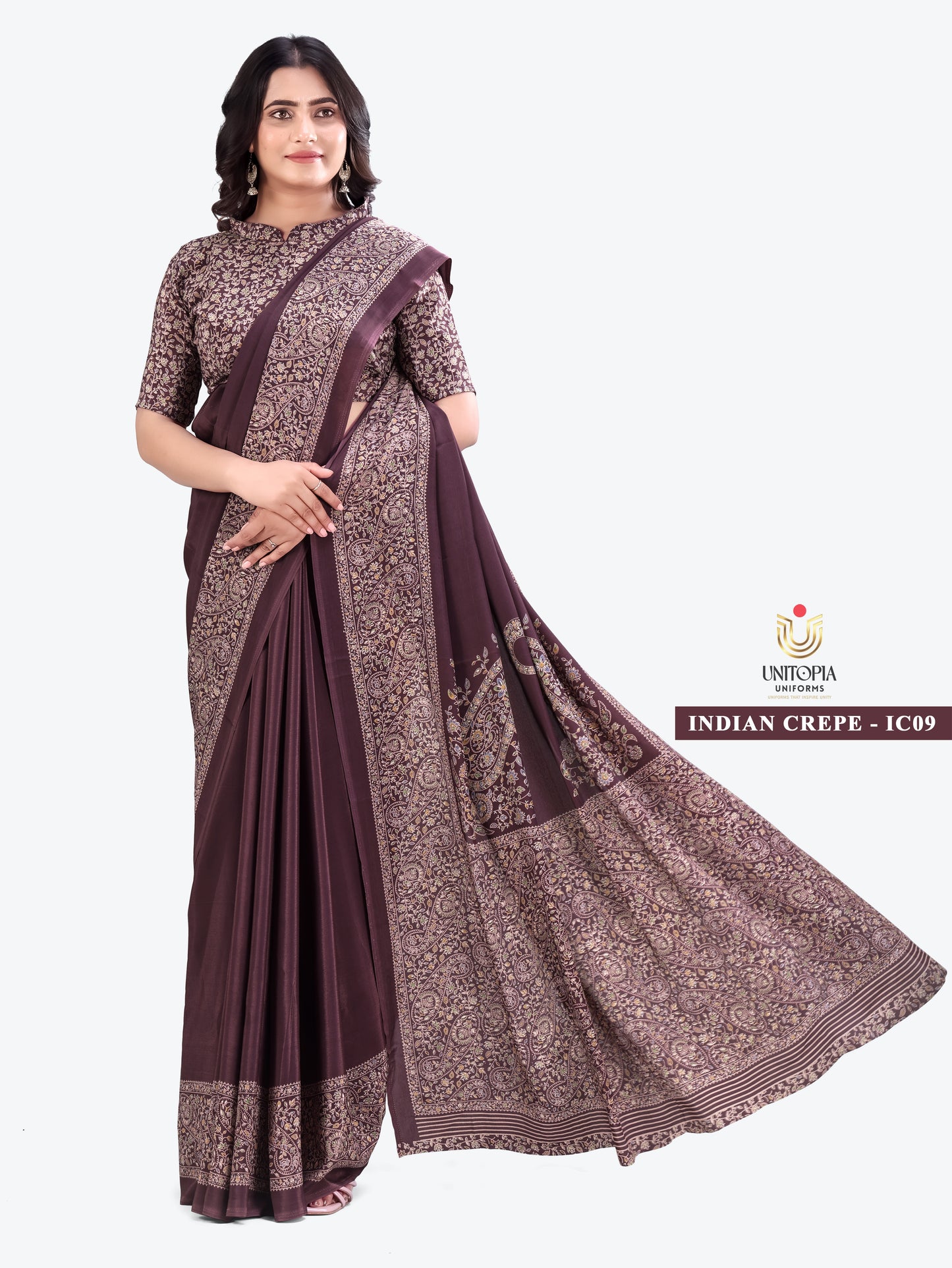 INDIAN CREPE / UNIFORM SAREES & SUIT (IC09,10)