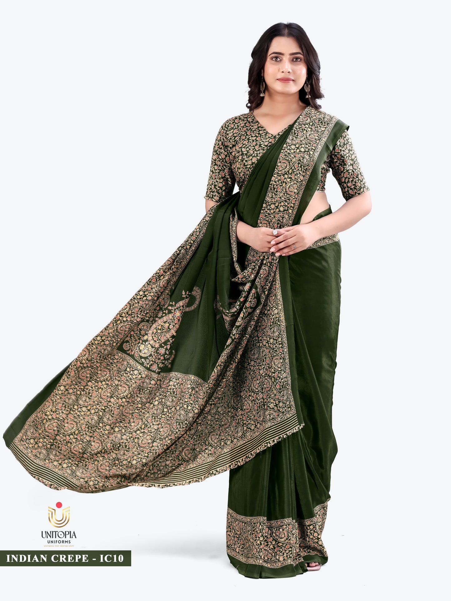 INDIAN CREPE / UNIFORM SAREES & SUIT (IC09,10)