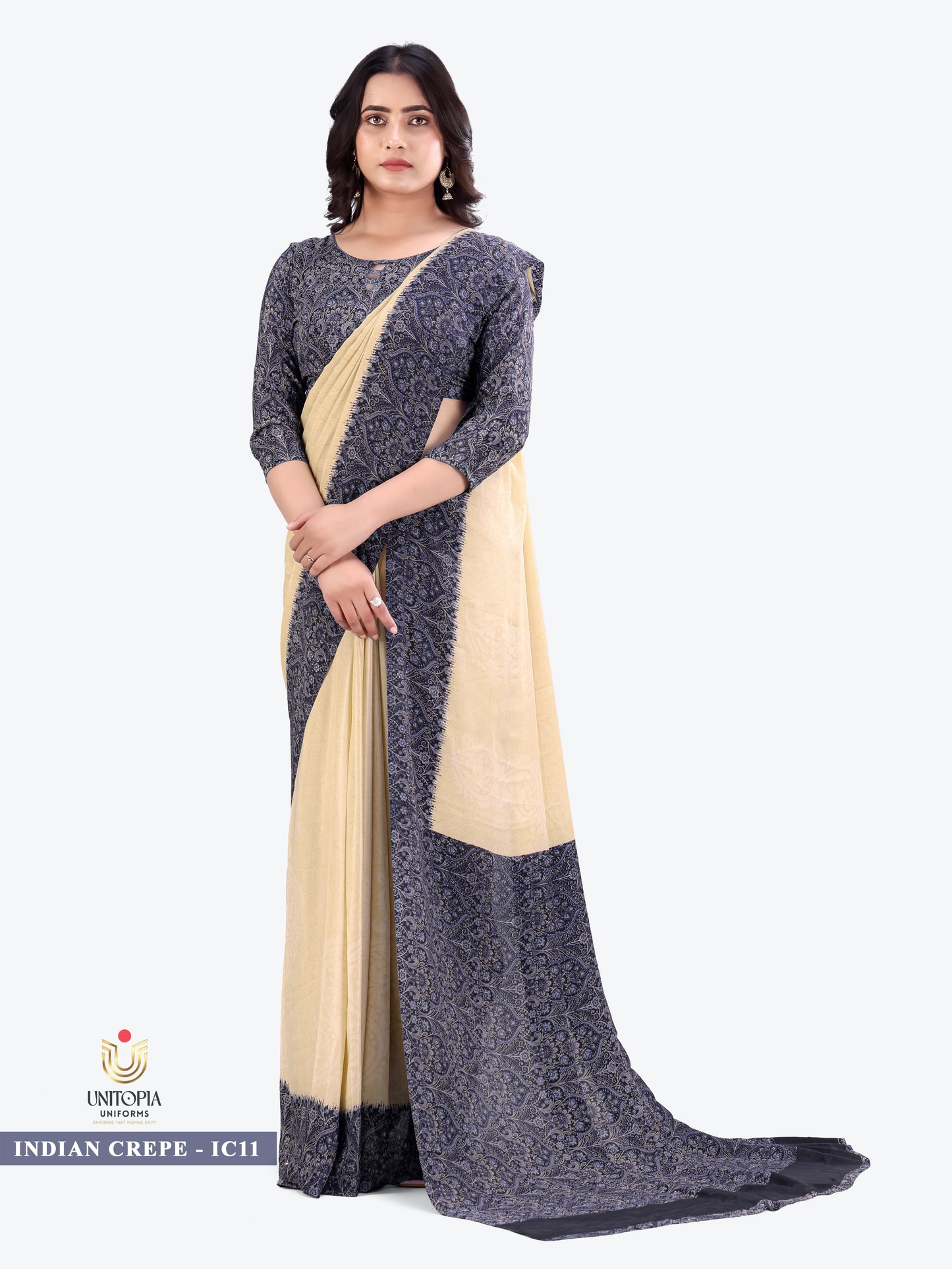 INDIAN CREPE / UNIFORM SAREES & SUIT (IC11,12)