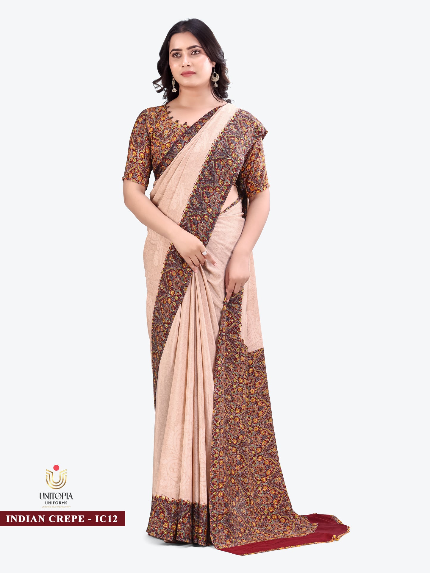 INDIAN CREPE / UNIFORM SAREES & SUIT (IC11,12)