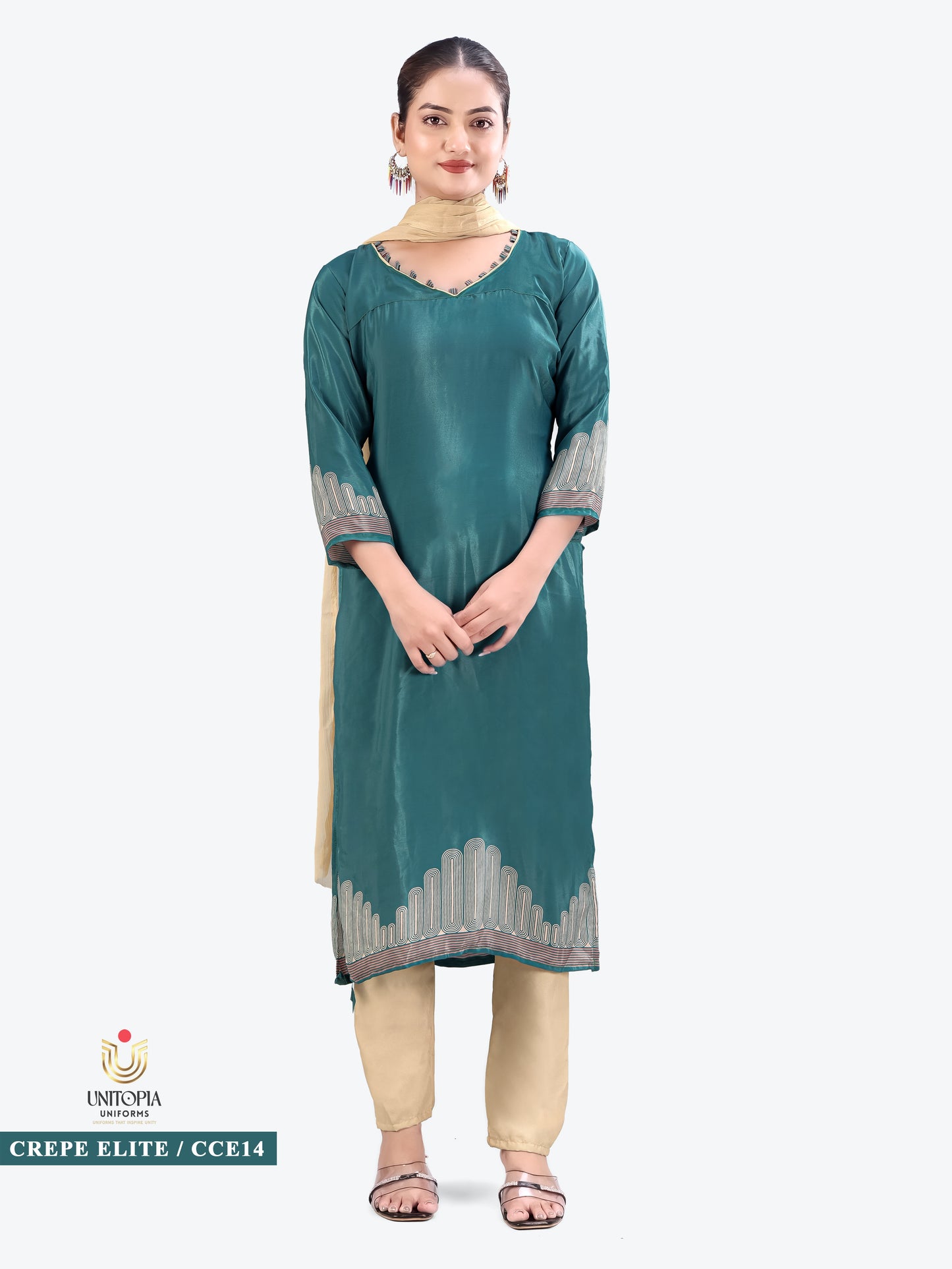 INDIAN CREPE / UNIFORM SAREES & SUIT (IC13,14)