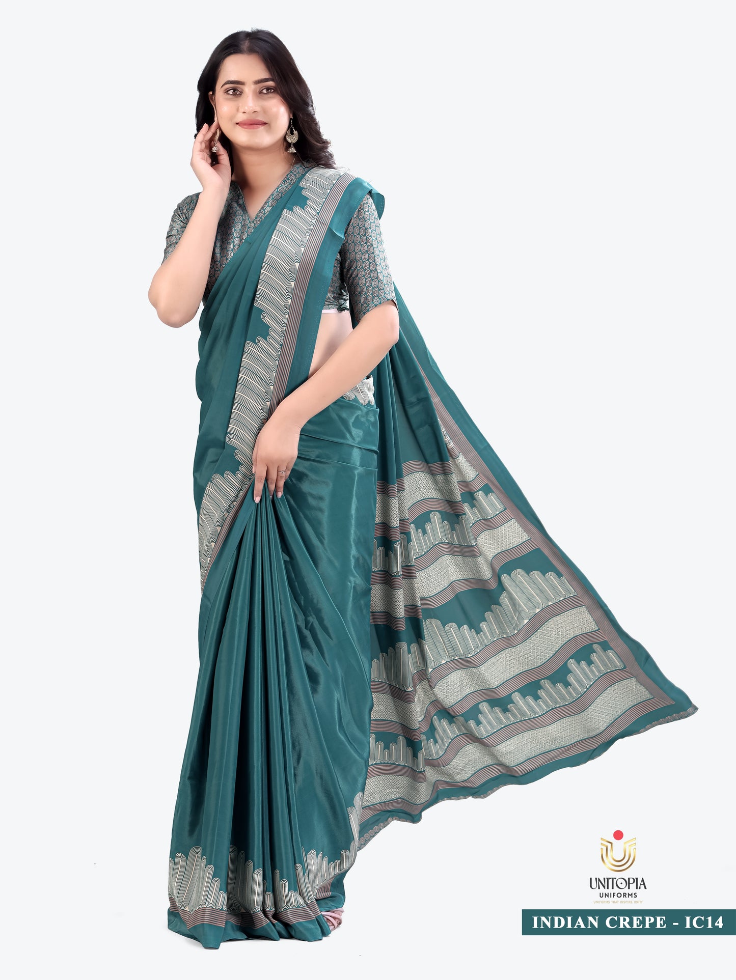 INDIAN CREPE / UNIFORM SAREES & SUIT (IC13,14)