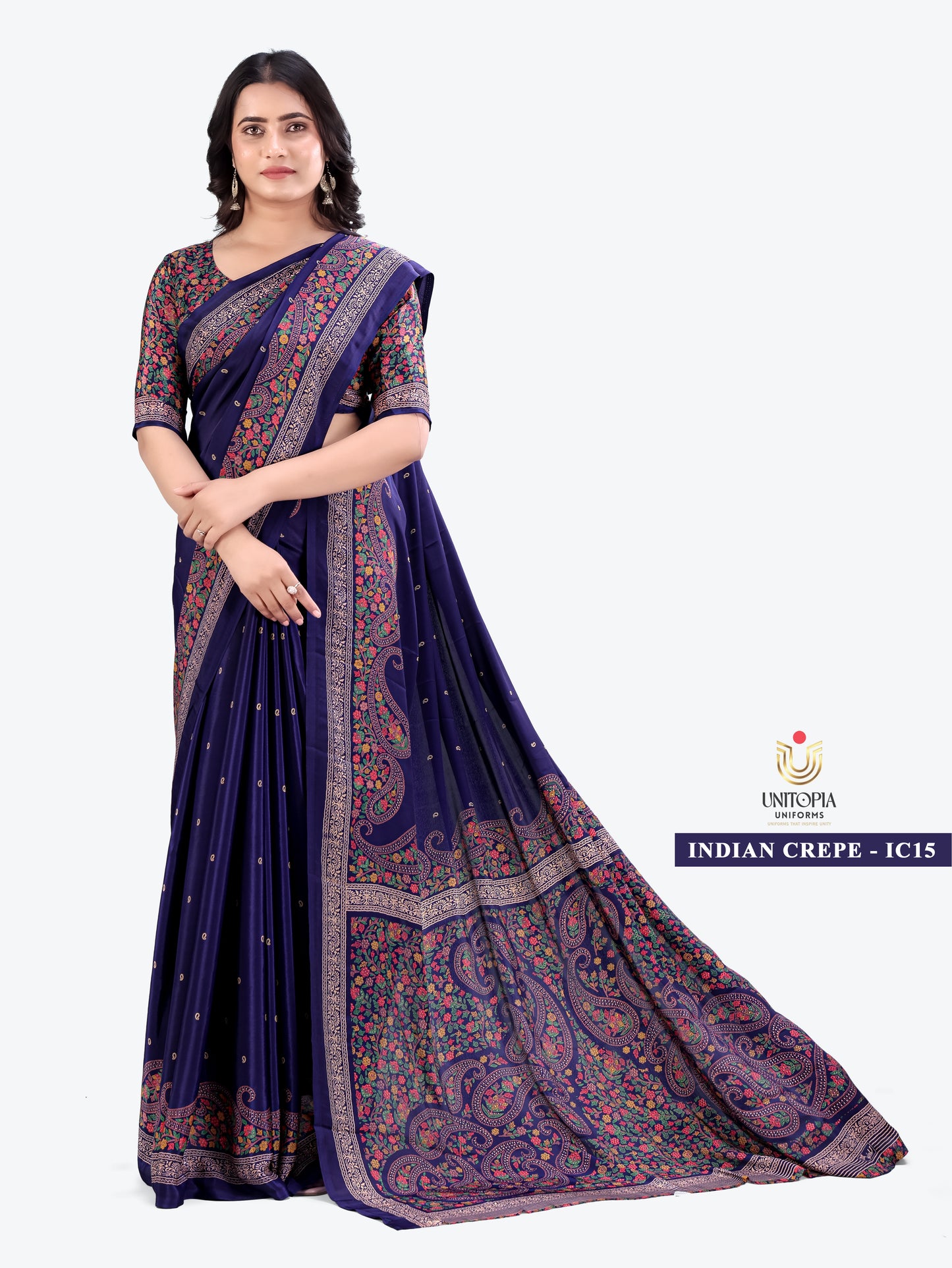 INDIAN CREPE / UNIFORM SAREES & SUIT (IC15,16)