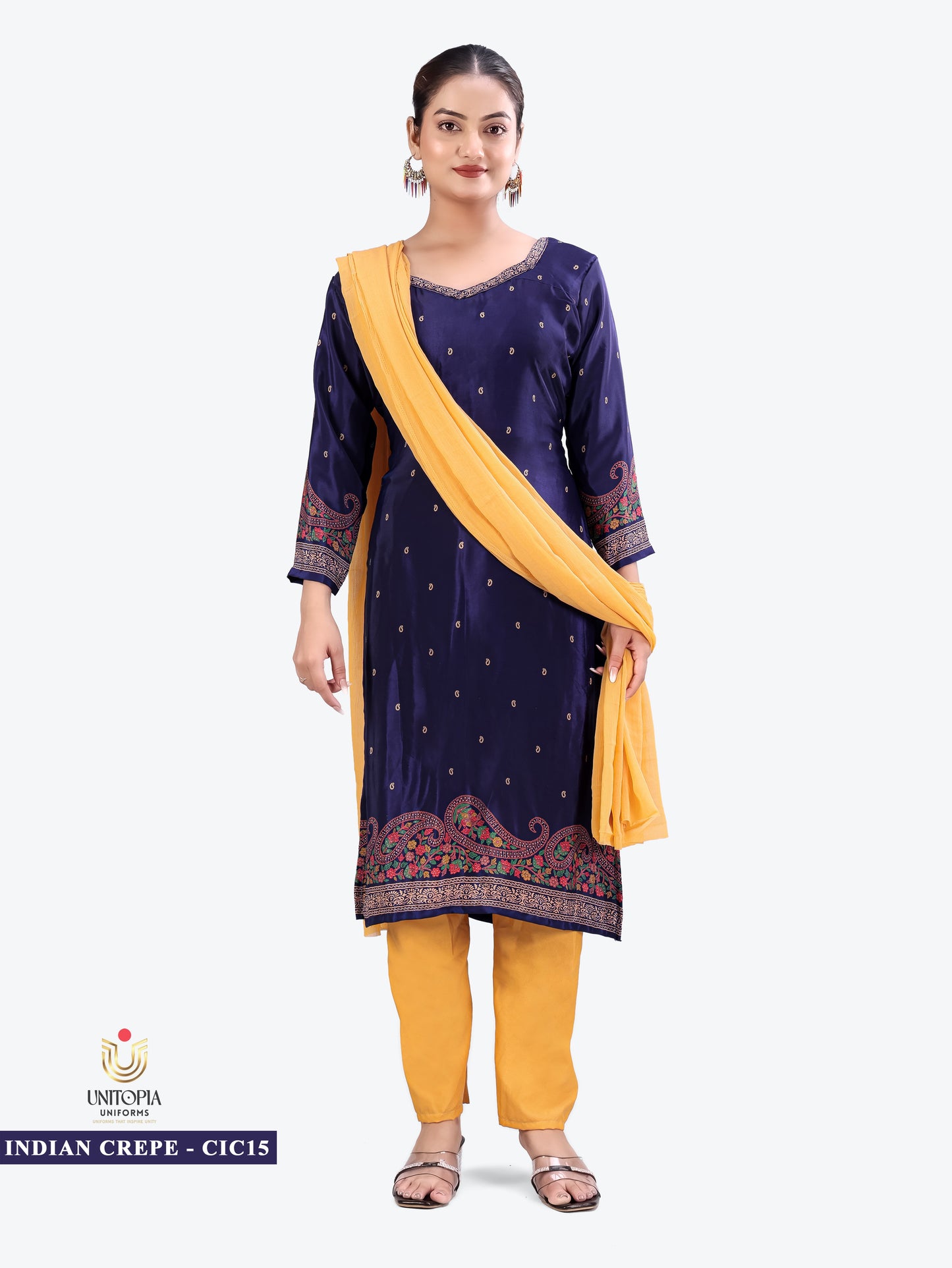 INDIAN CREPE / UNIFORM SAREES & SUIT (IC15,16)
