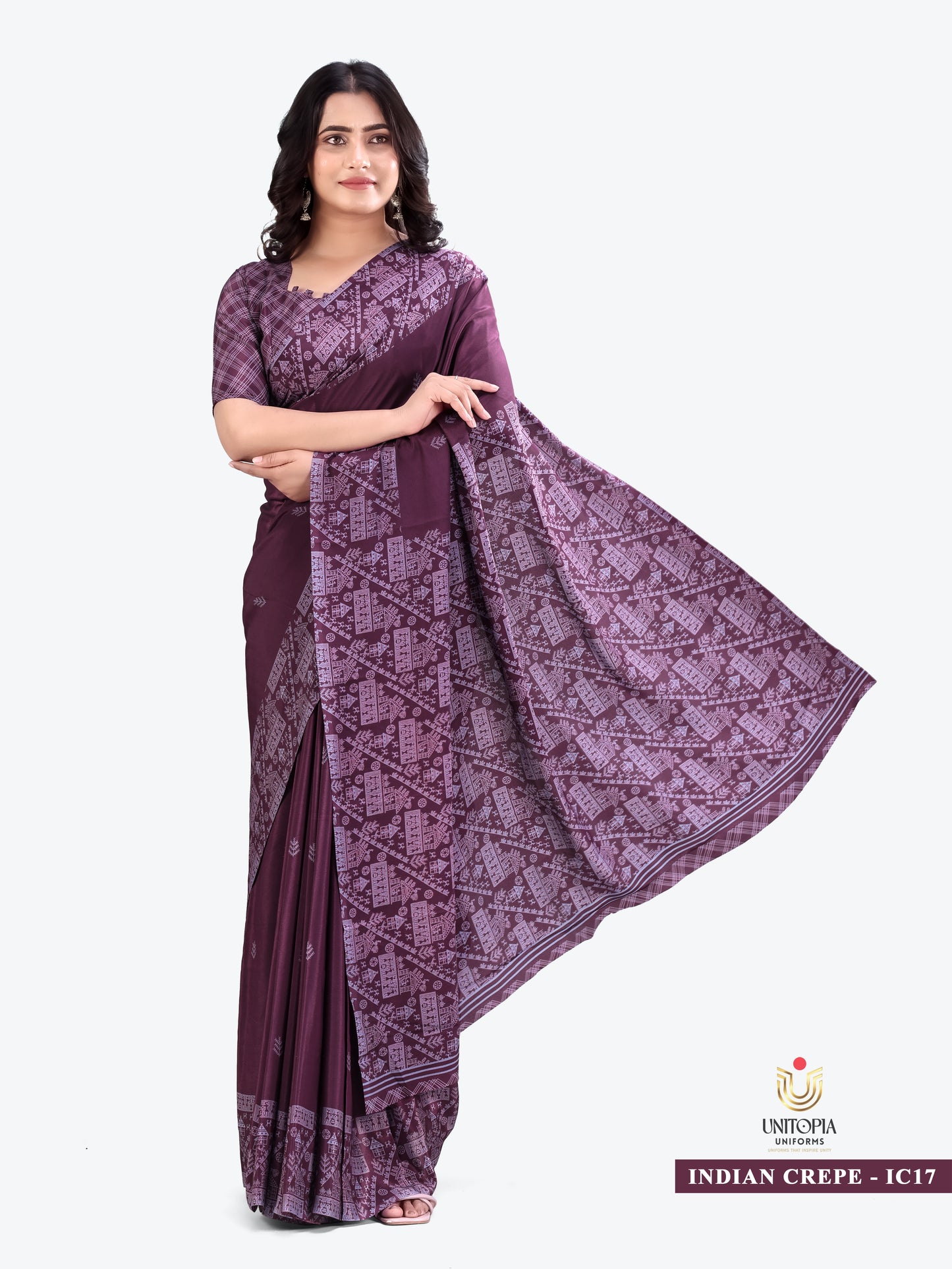 INDIAN CREPE / UNIFORM SAREES & SUIT (IC17)