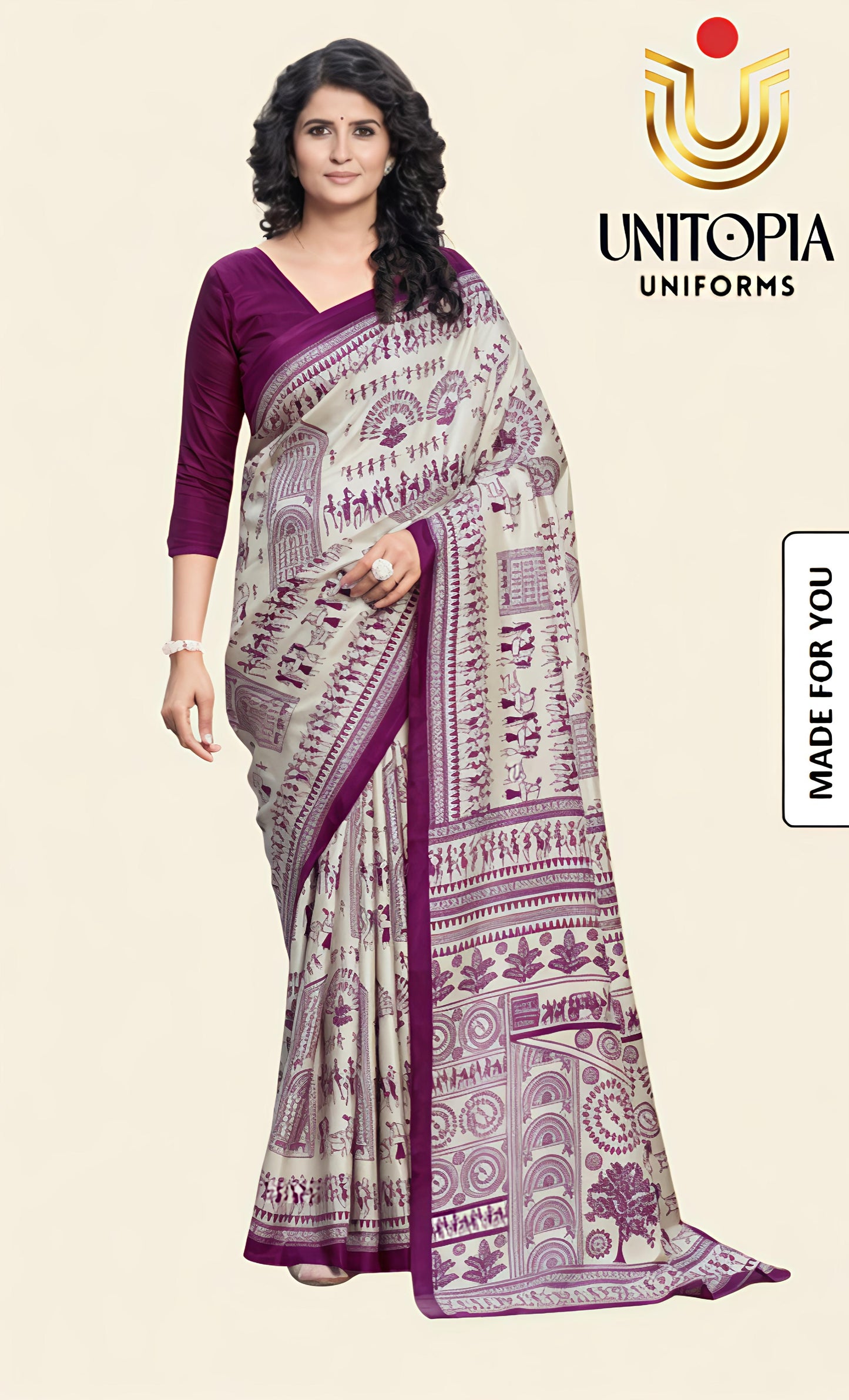 MADE FOR YOU/ UNIFORM SAREE (MFU8323)