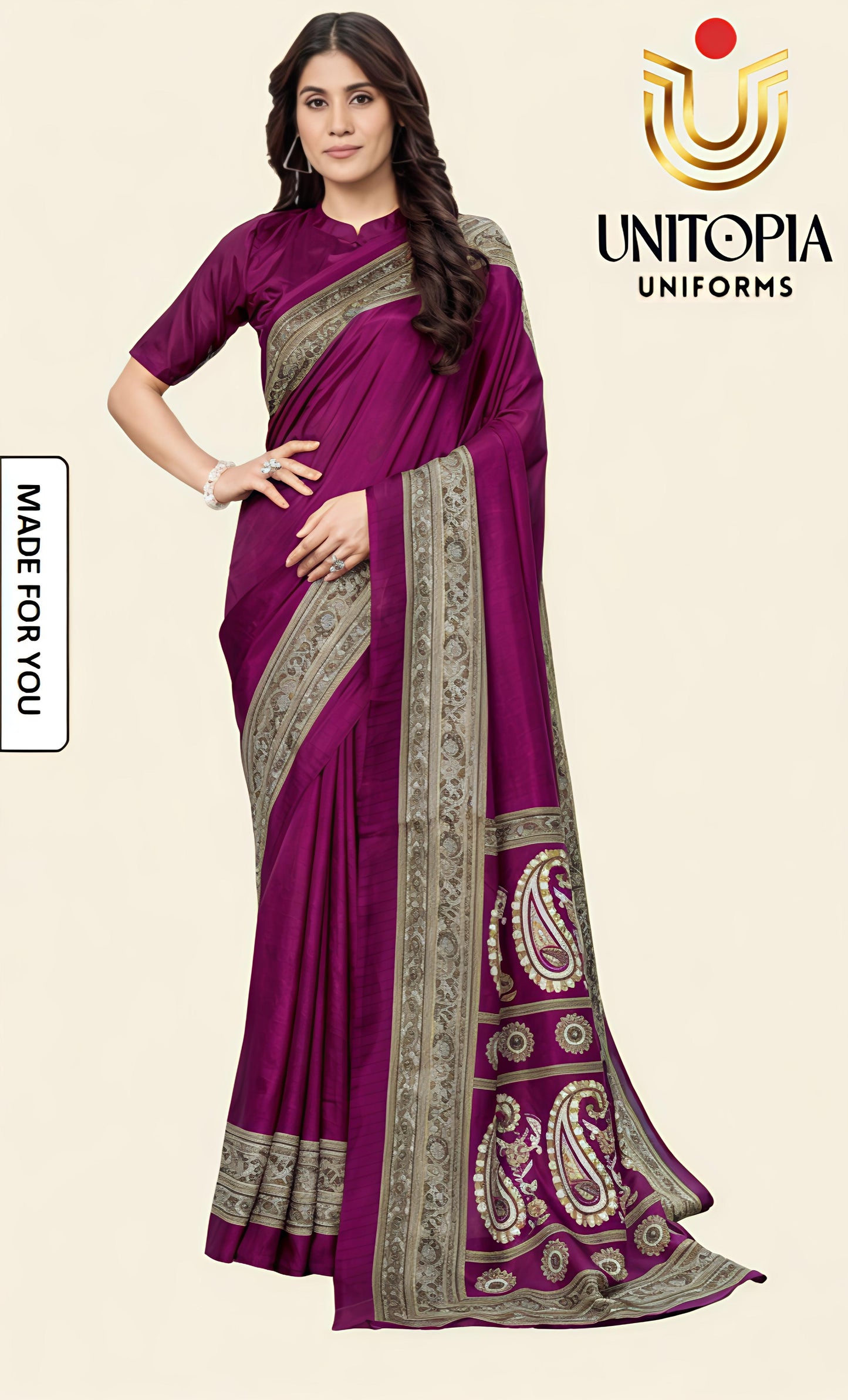 MADE FOR YOU/ UNIFORM SAREE (MFU8327)