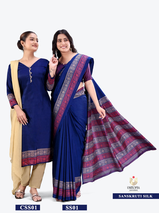 SANSKRUTI SILK / UNIFORM SAREES & SUIT (SS01,02)