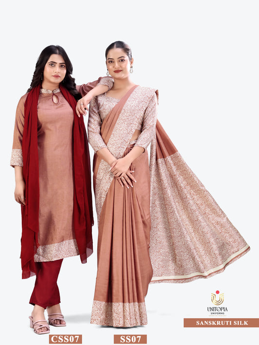 SANSKRUTI SILK / UNIFORM SAREES & SUIT (SS07,08)