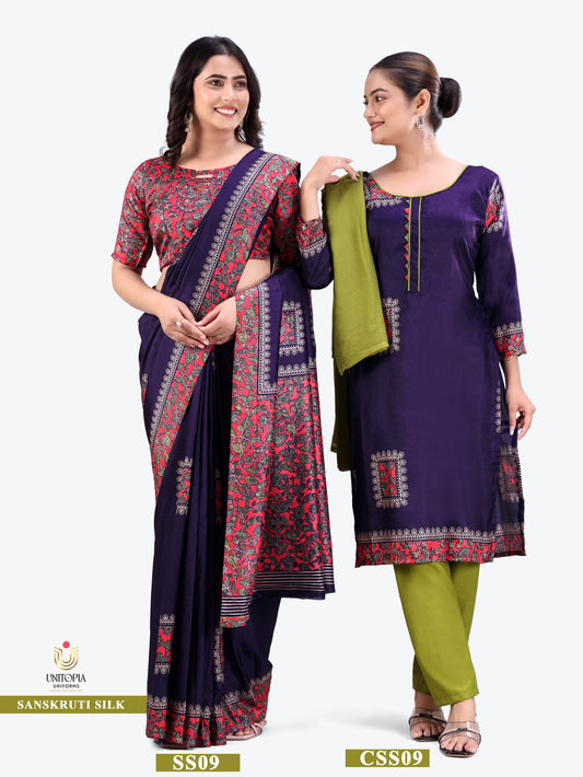 SANSKRUTI SILK / UNIFORM SAREES & SUIT (SS09,10)