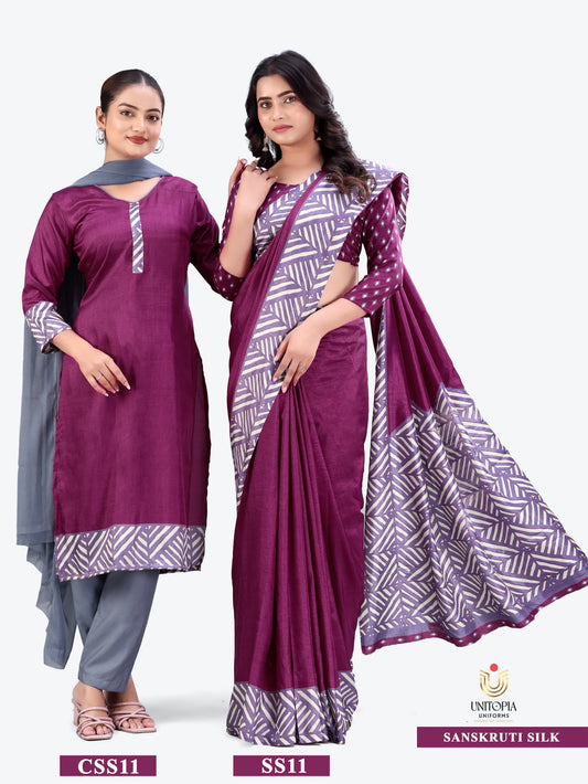 SANSKRUTI SILK / UNIFORM SAREES & SUIT (SS11)
