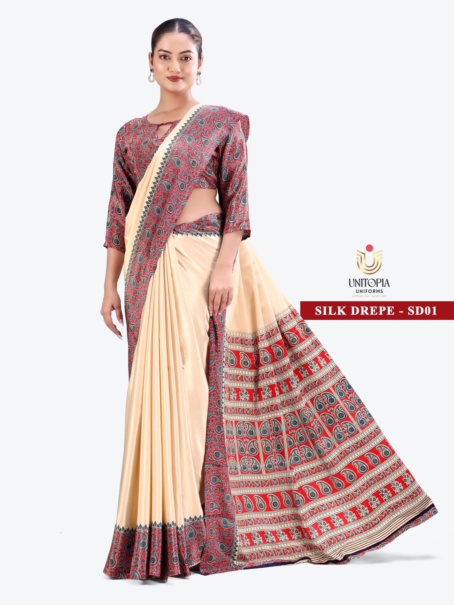 SILK DREPE / UNIFORM SAREES & SUIT (SD01,SD02)