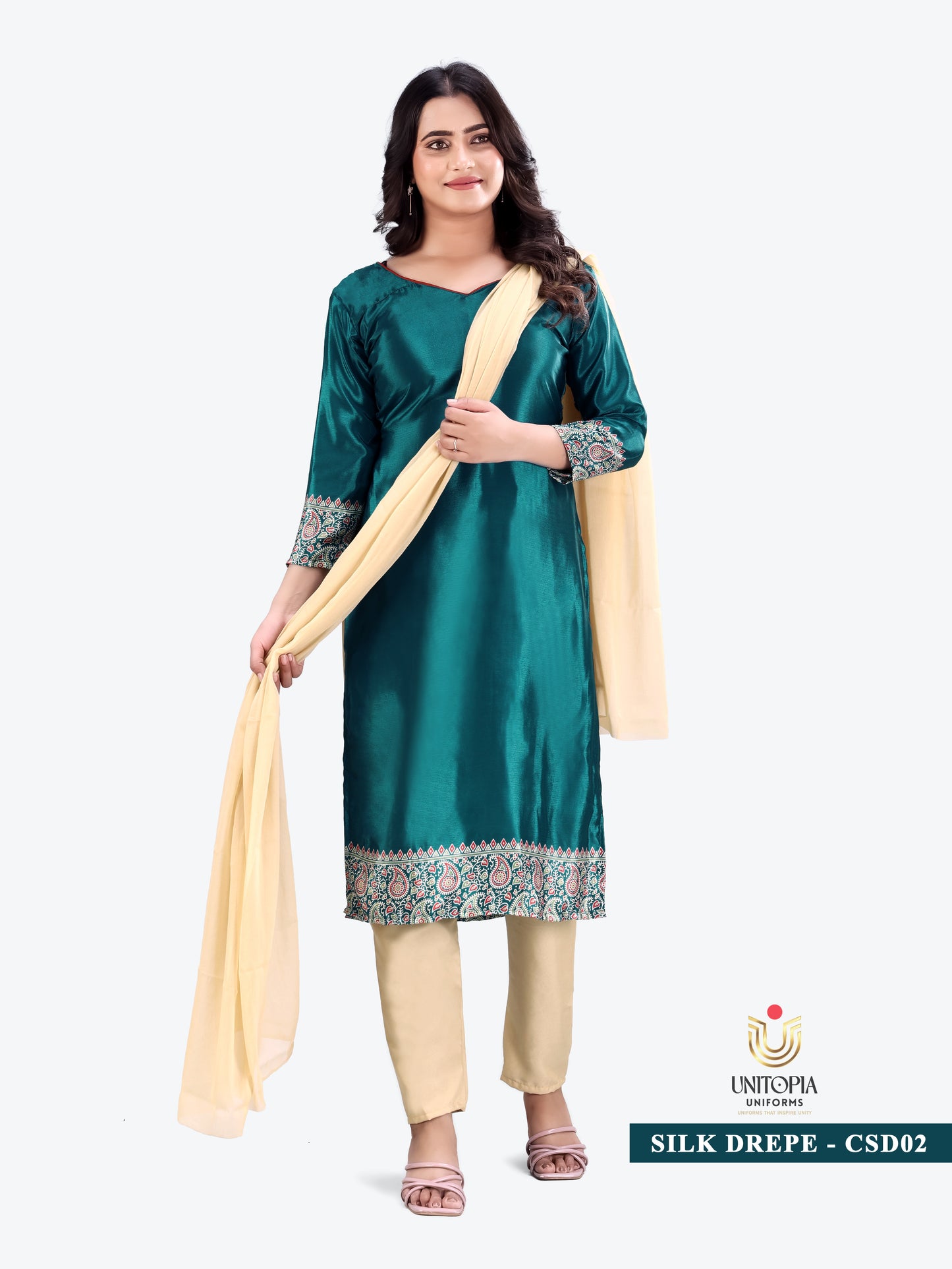 SILK DREPE / UNIFORM SAREES & SUIT (SD01,SD02)