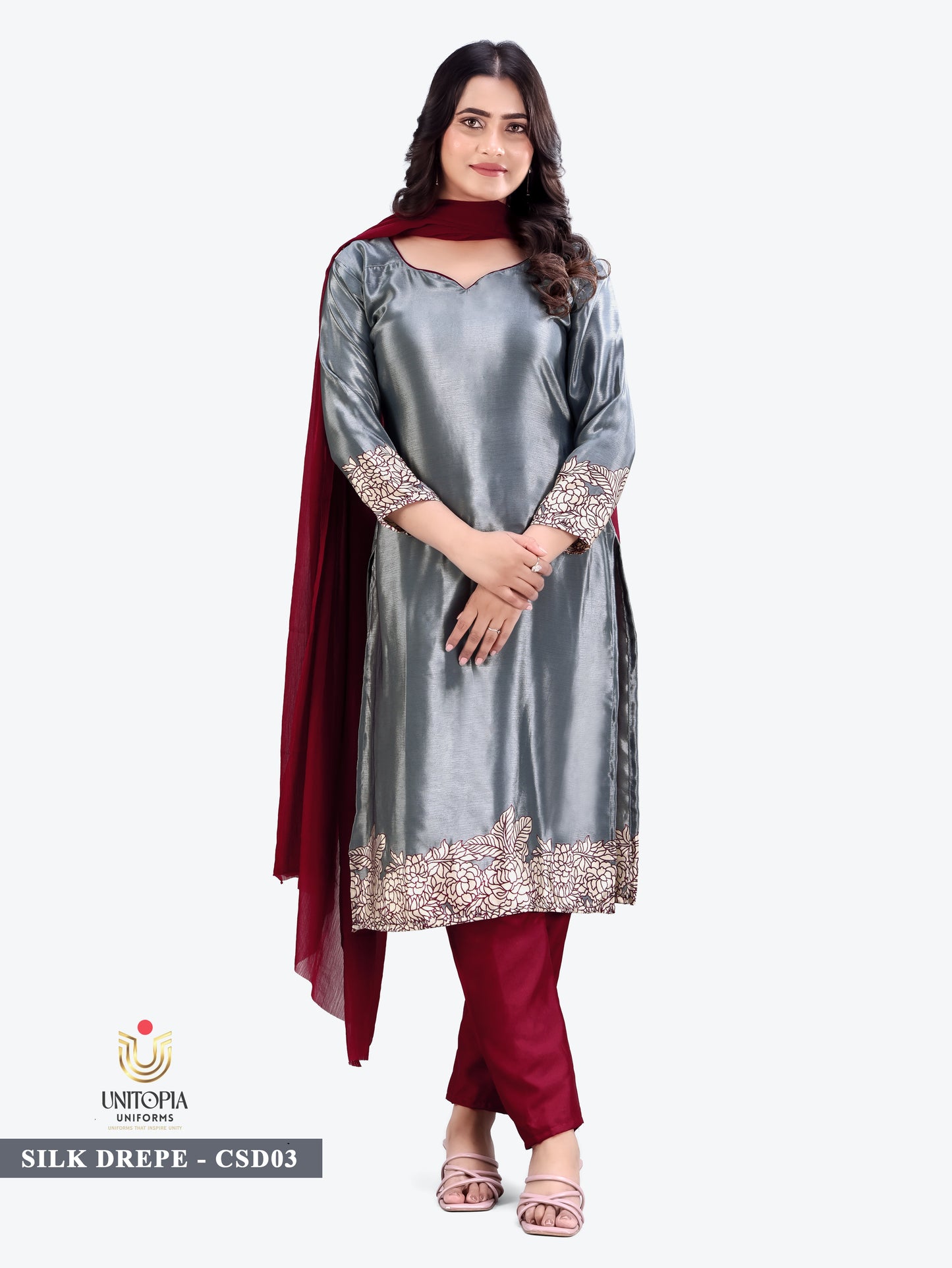 SILK DREPE / UNIFORM SAREES & SUIT (SD03,SD04)