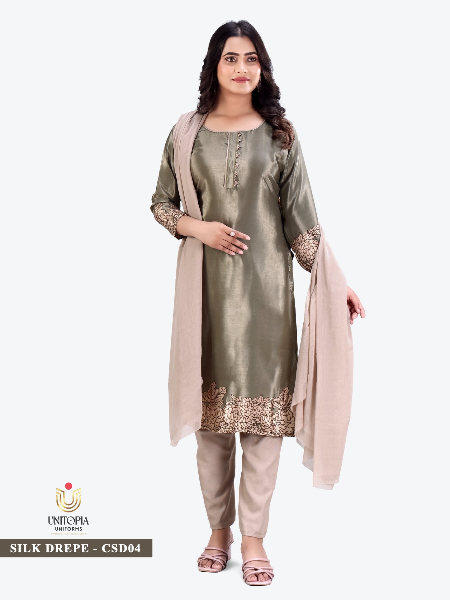 SILK DREPE / UNIFORM SAREES & SUIT (SD03,SD04)