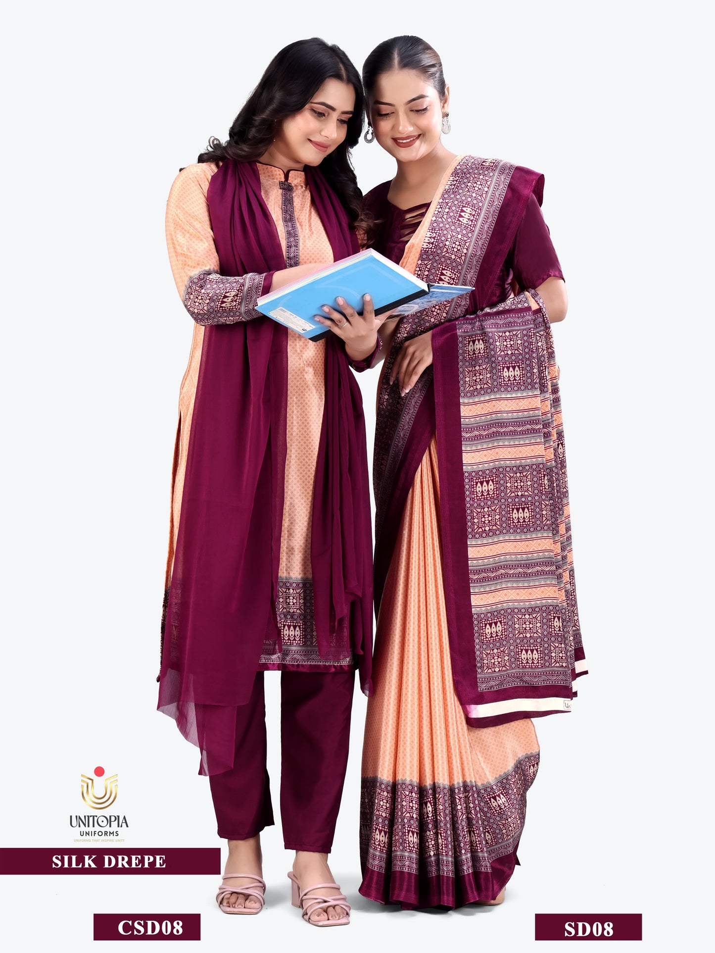 SILK DREPE / UNIFORM SAREES & SUIT (SD07,SD08)