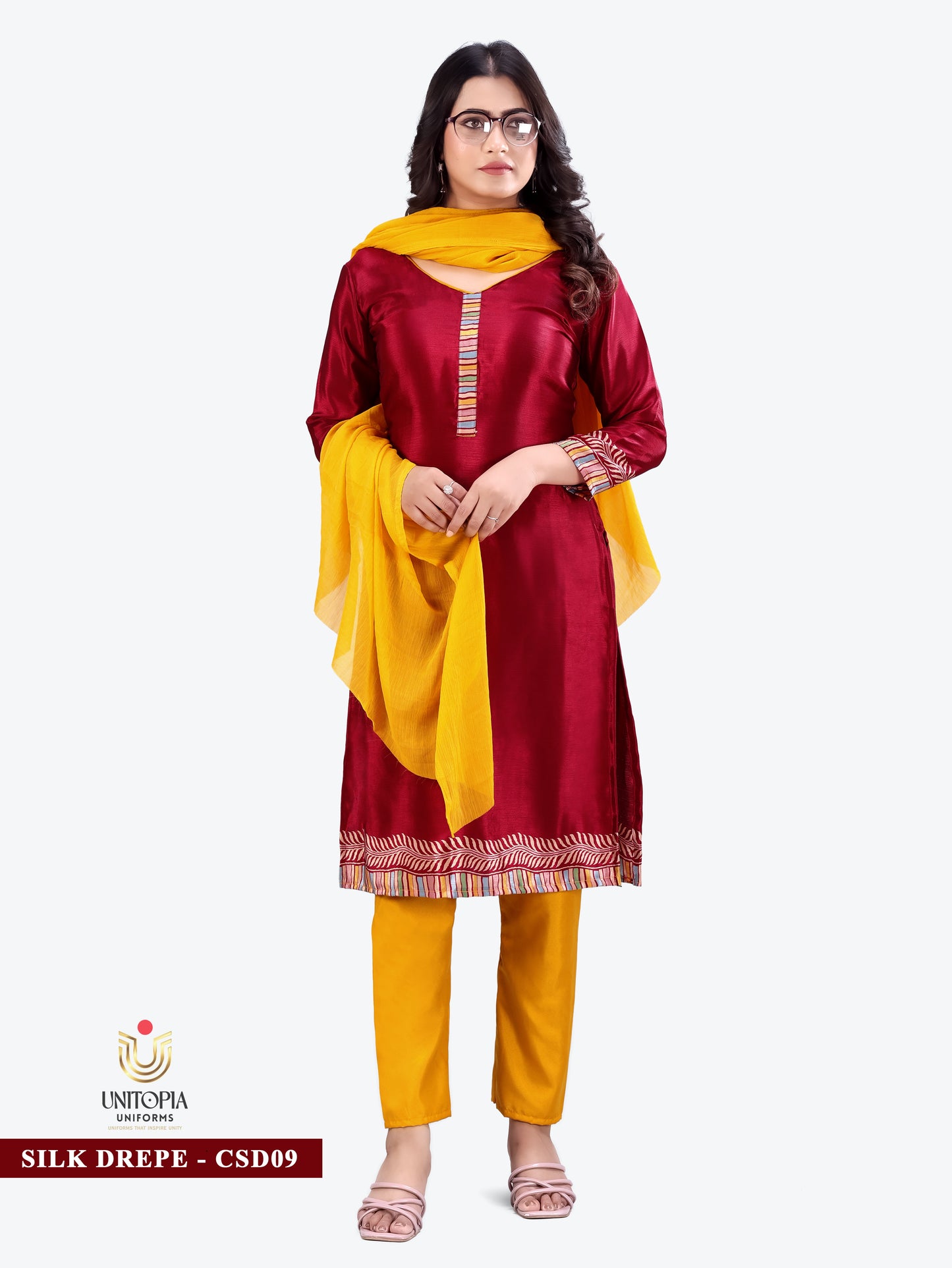 SILK DREPE / UNIFORM SAREES & SUIT (SD09,SD10)