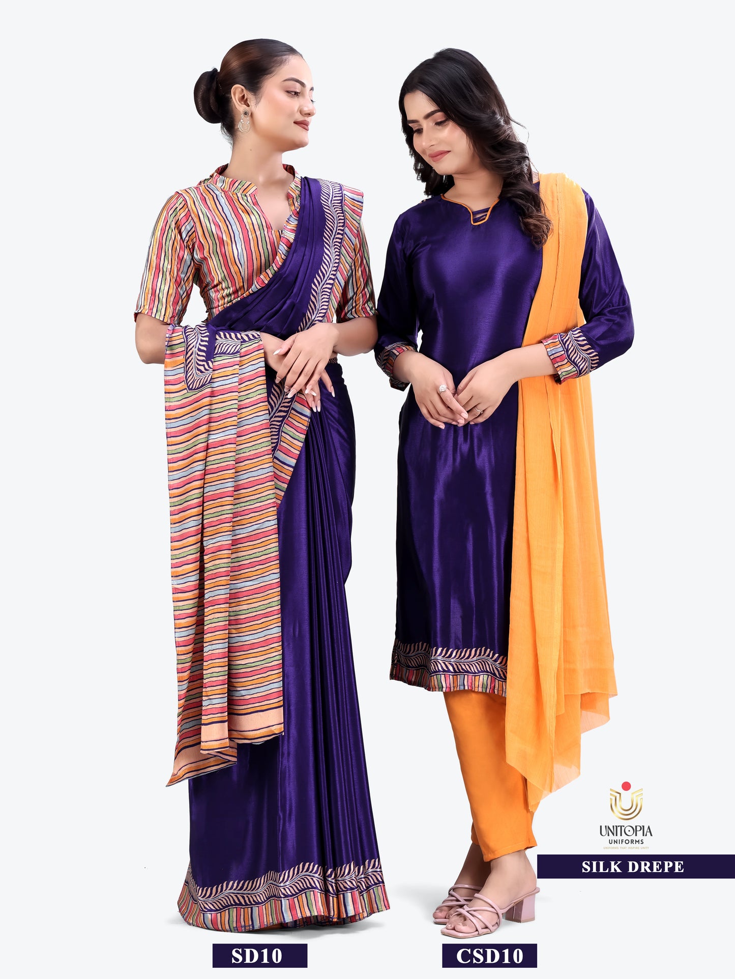 SILK DREPE / UNIFORM SAREES & SUIT (SD09,SD10)
