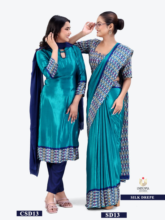 SILK DREPE / UNIFORM SAREES & SUIT (SD13,SD14)