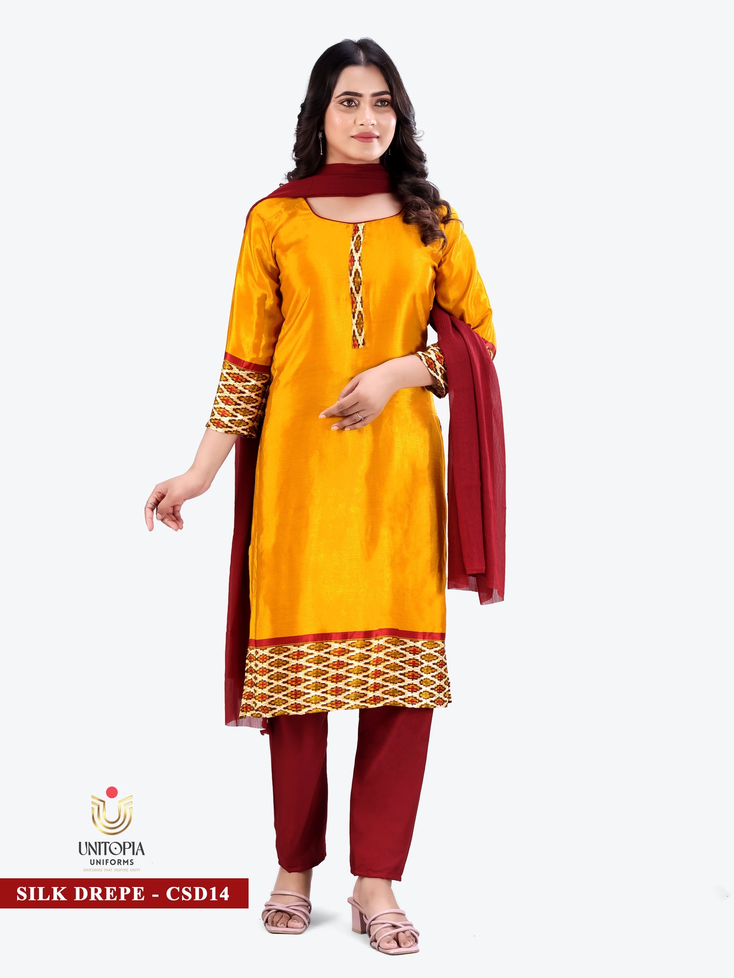 SILK DREPE / UNIFORM SAREES & SUIT (SD13,SD14)