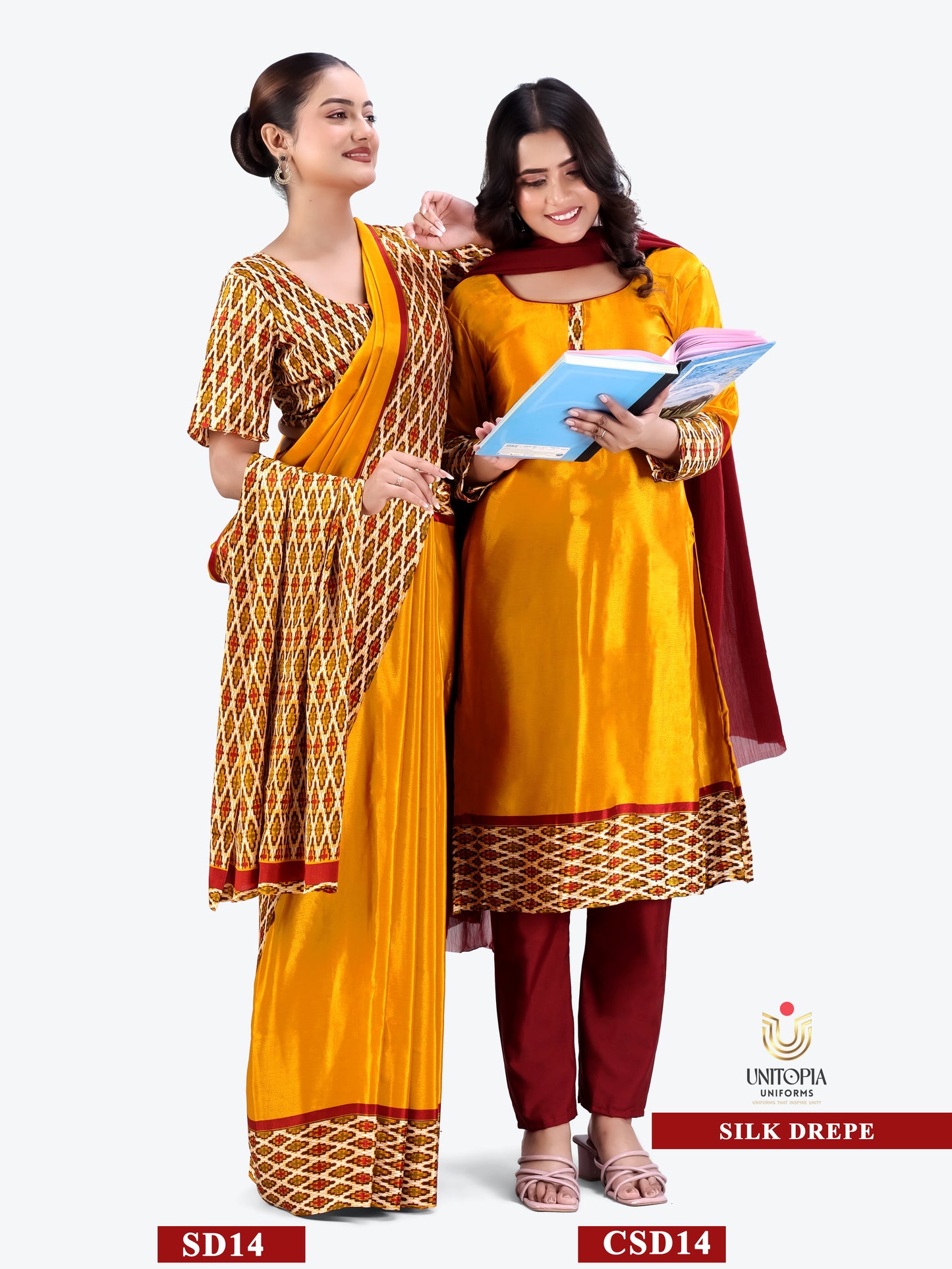 SILK DREPE / UNIFORM SAREES & SUIT (SD13,SD14)